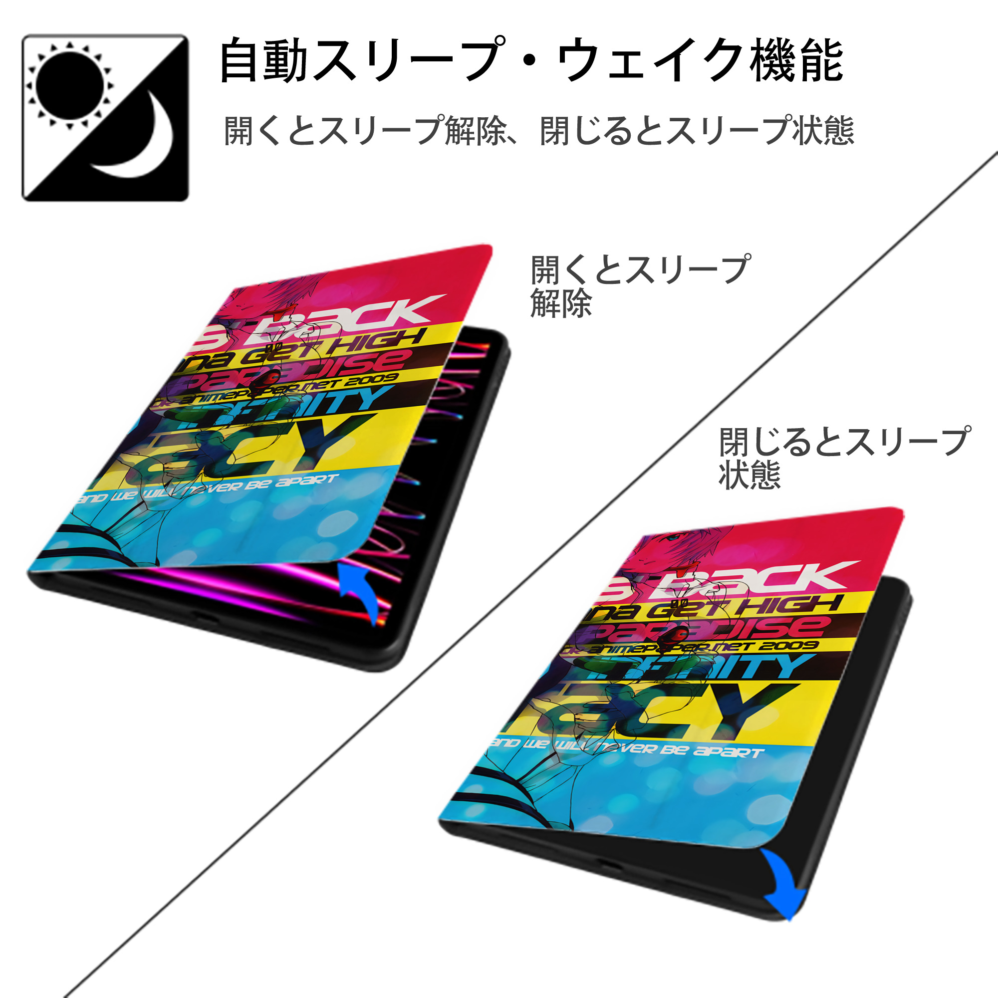 EVA 新世紀エヴァンゲリオン IPad ケース ブック型 PUレザー TPU 耐衝撃 軽量 薄型 ペン収納なし 全面保護 IPad 各モデル対応