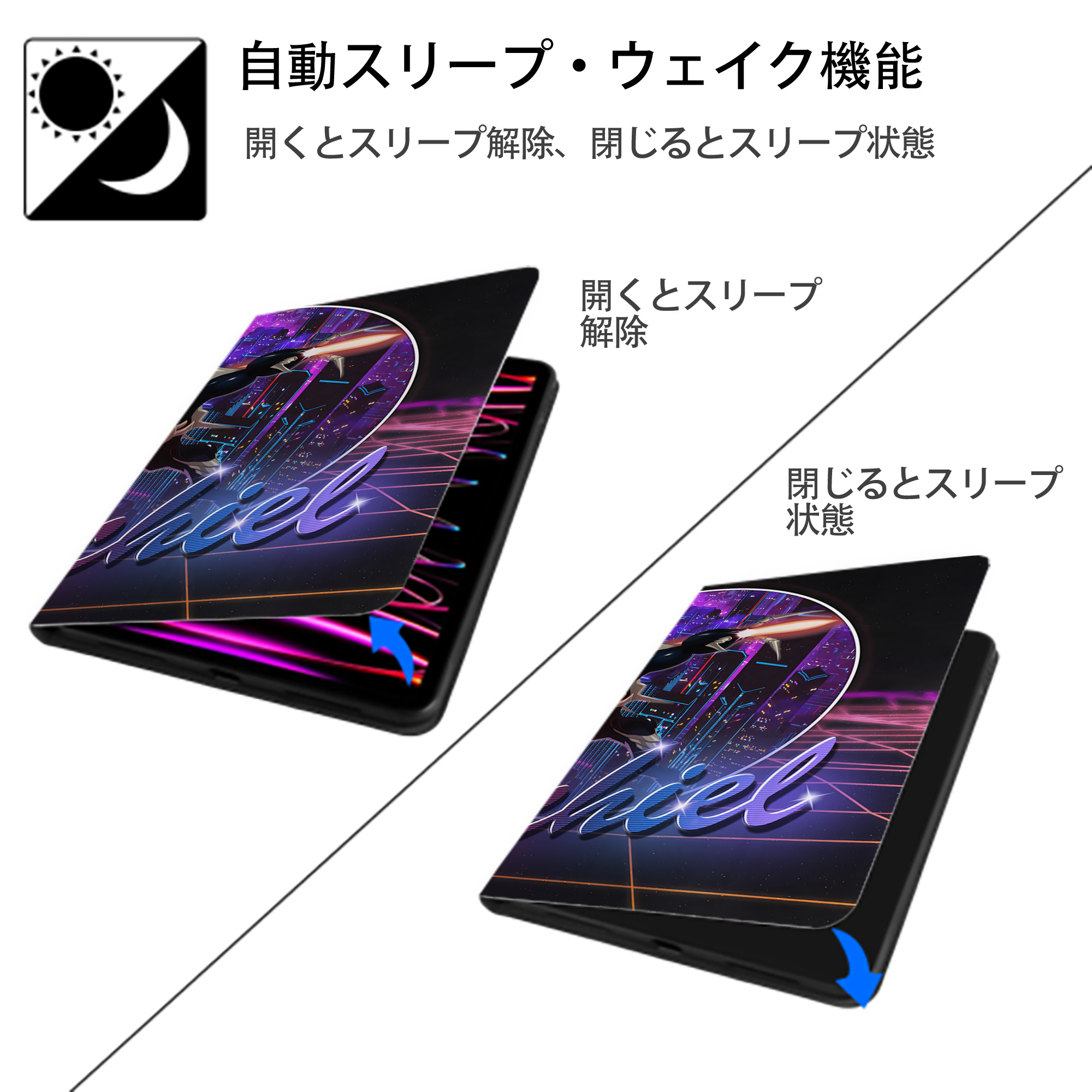 EVA 新世紀エヴァンゲリオン IPad ケース ブック型 PUレザー TPU 耐衝撃 軽量 薄型 ペン収納なし 全面保護 IPad 各モデル対応