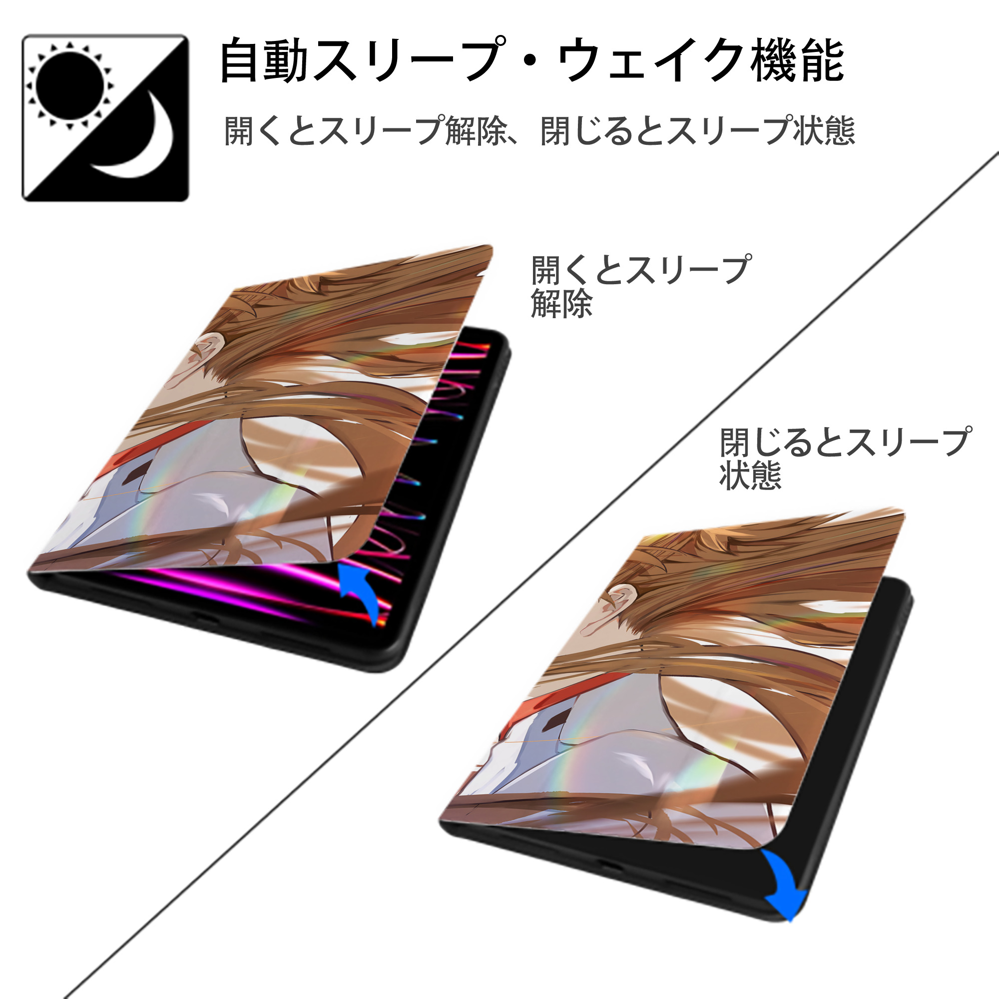 EVA 新世紀エヴァンゲリオン IPad ケース ブック型 PUレザー TPU 耐衝撃 軽量 薄型 ペン収納なし 全面保護 IPad 各モデル対応