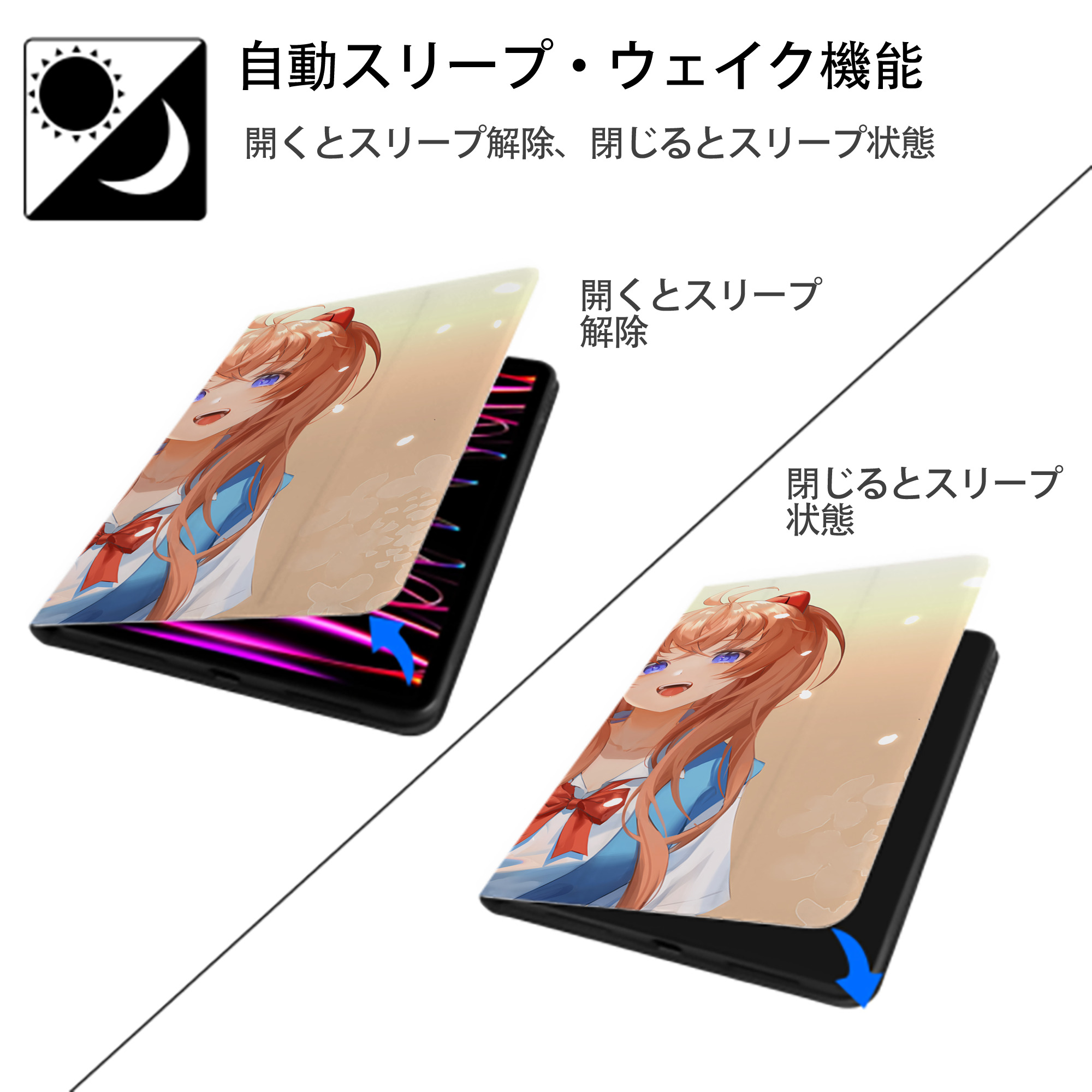 EVA 新世紀エヴァンゲリオン IPad ケース ブック型 PUレザー TPU 耐衝撃 軽量 薄型 ペン収納なし 全面保護 IPad 各モデル対応