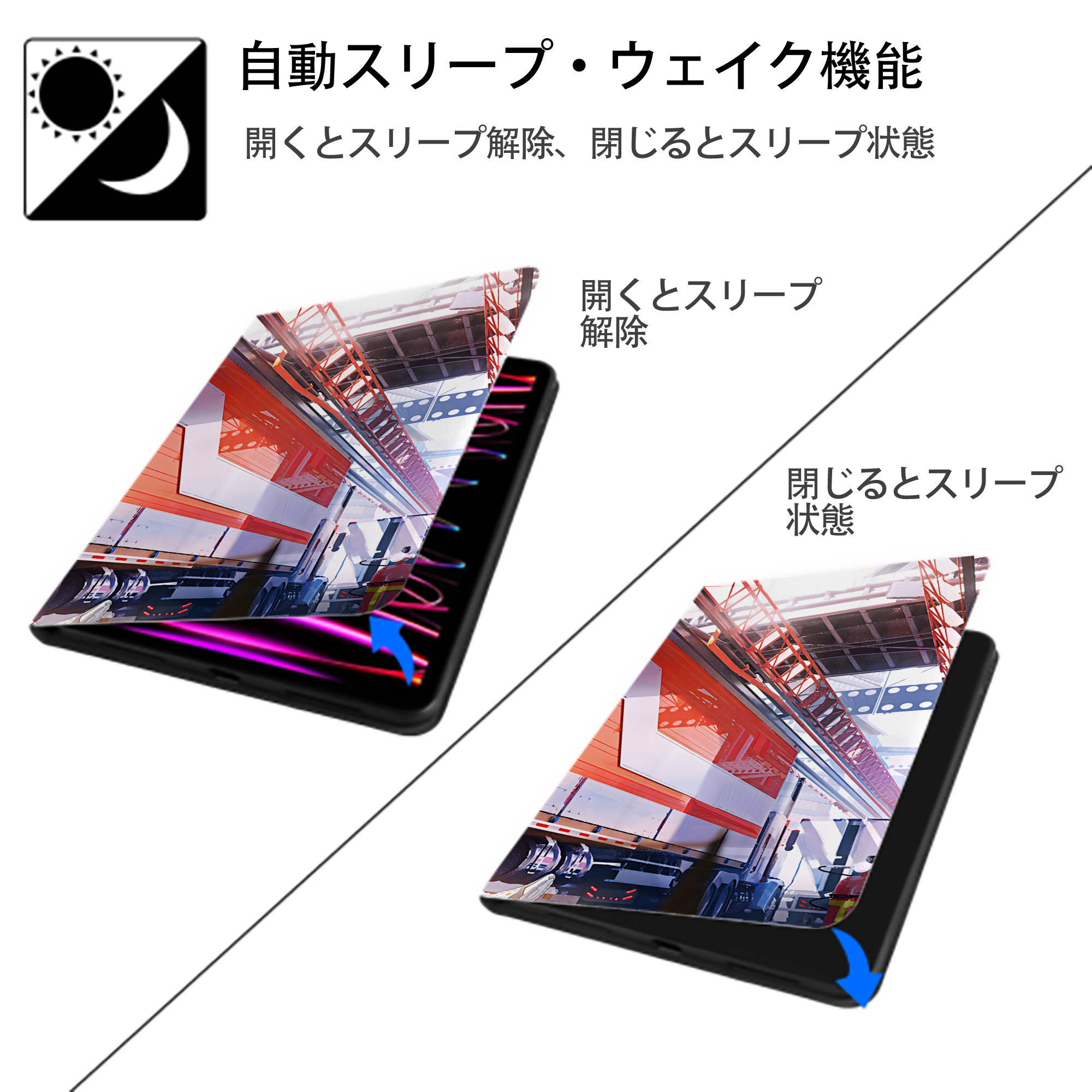 EVA 新世紀エヴァンゲリオン IPad ケース ブック型 PUレザー TPU 耐衝撃 軽量 薄型 ペン収納なし 全面保護 IPad 各モデル対応