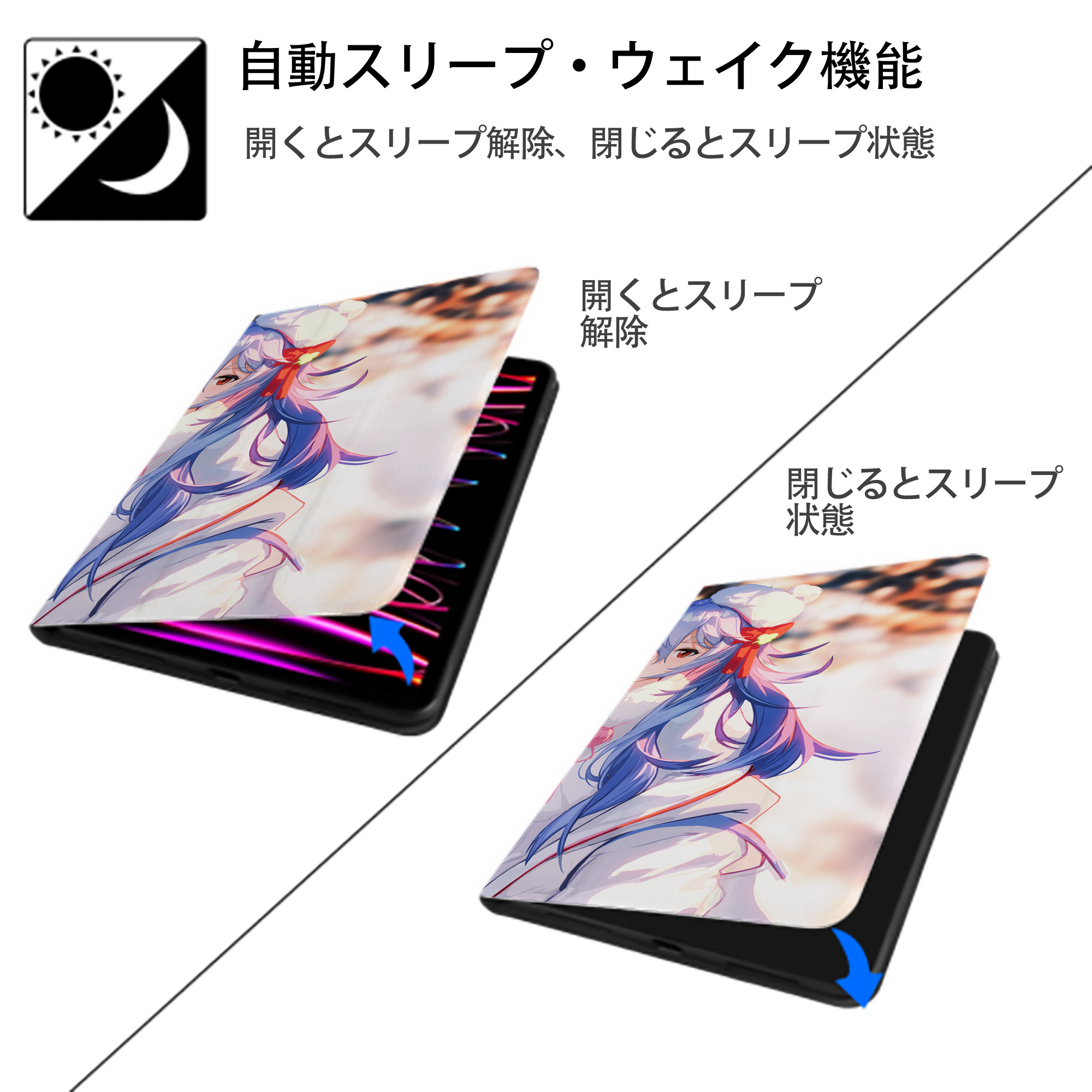 EVA 新世紀エヴァンゲリオン IPad ケース ブック型 PUレザー TPU 耐衝撃 軽量 薄型 ペン収納なし 全面保護 IPad 各モデル対応