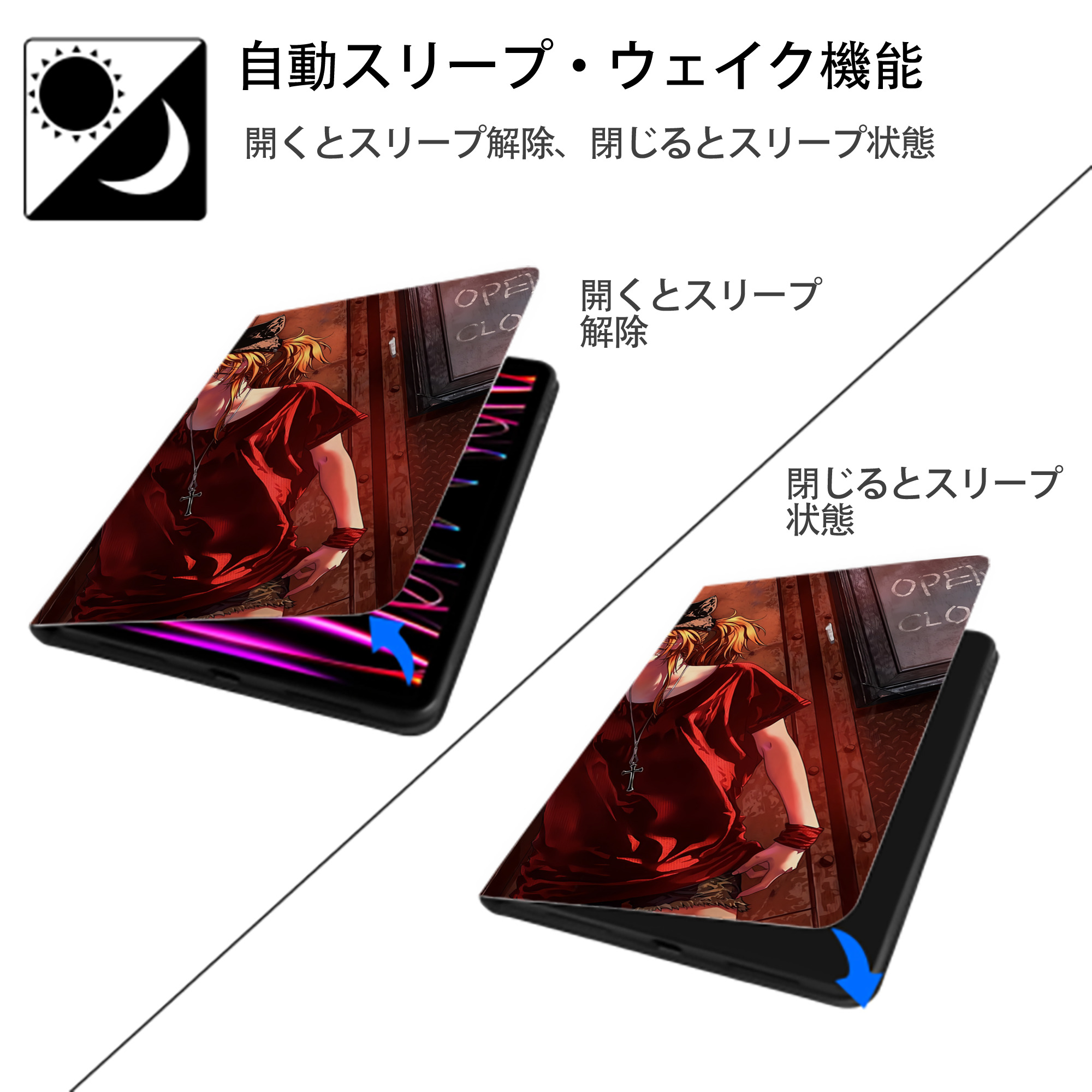 EVA 新世紀エヴァンゲリオン IPad ケース ブック型 PUレザー TPU 耐衝撃 軽量 薄型 ペン収納なし 全面保護 IPad 各モデル対応
