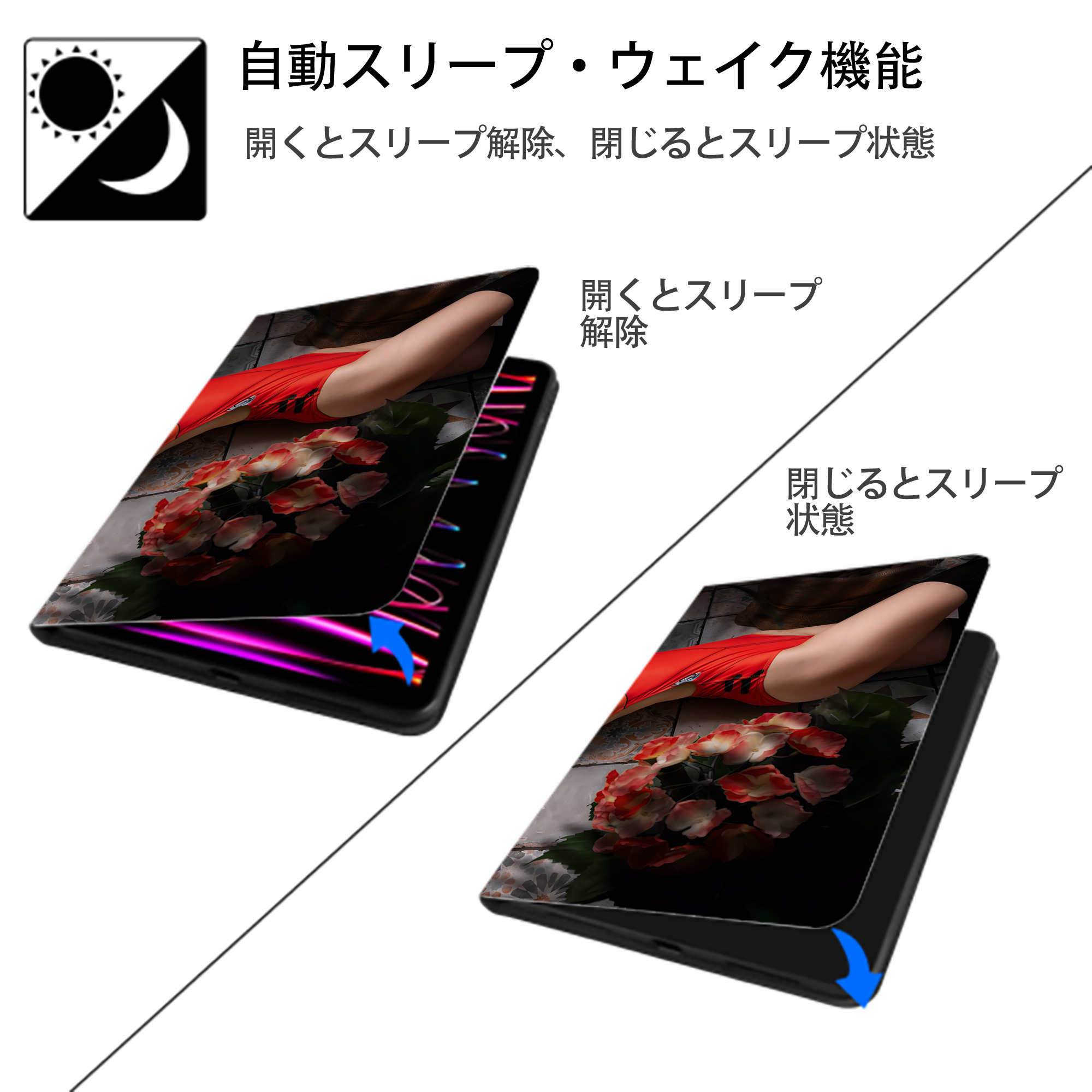 EVA 新世紀エヴァンゲリオン IPad ケース ブック型 PUレザー TPU 耐衝撃 軽量 薄型 ペン収納なし 全面保護 IPad 各モデル対応