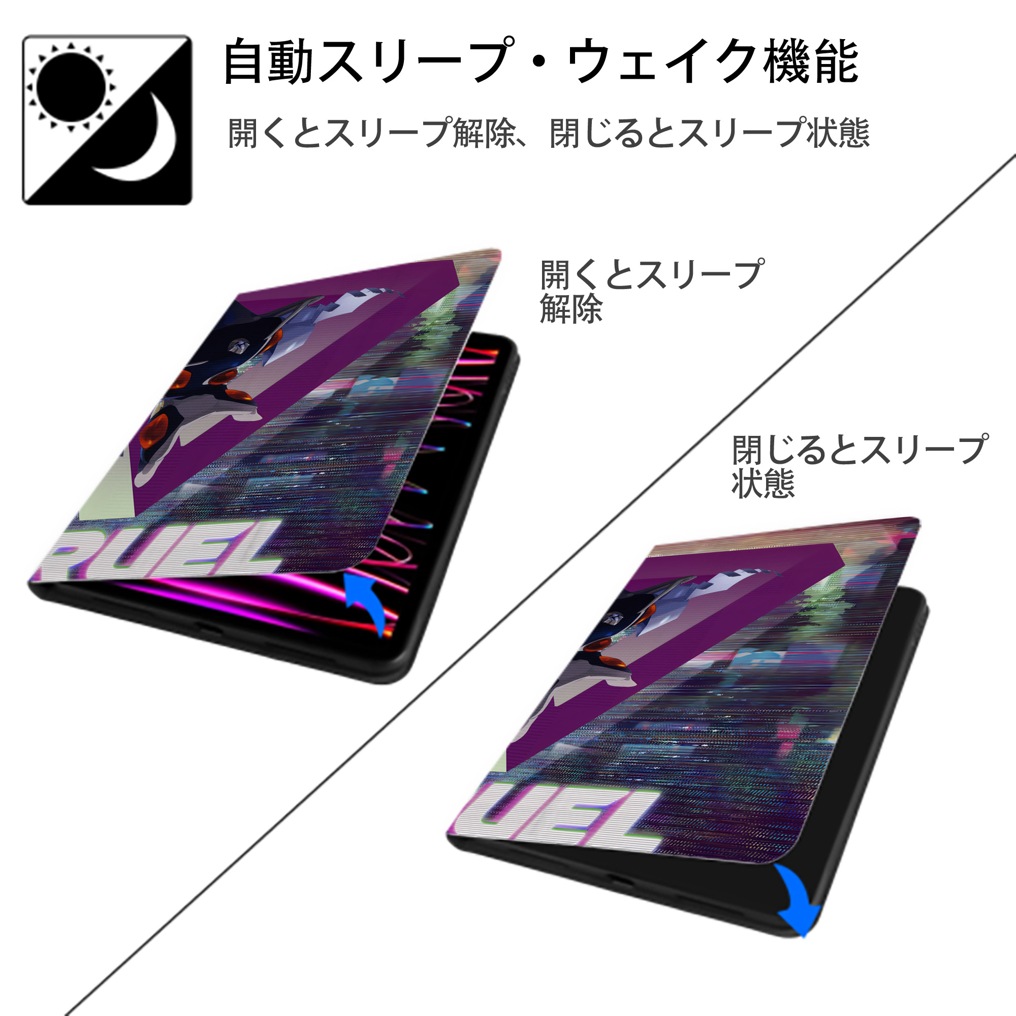 EVA 新世紀エヴァンゲリオン IPadケース ペンホルダー付き ブックスタイルデザイン