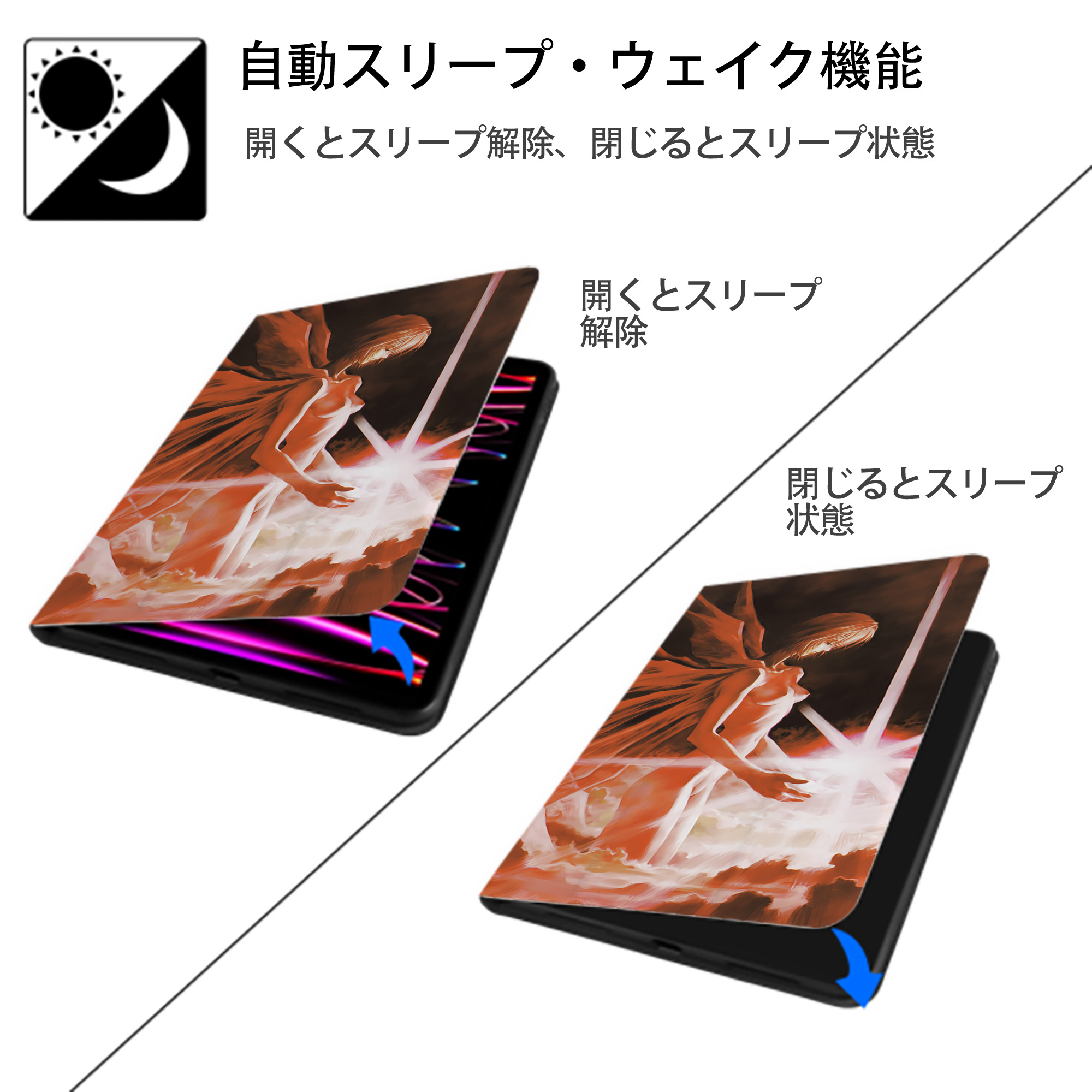 EVA 新世紀エヴァンゲリオン IPadケース ペンホルダー付き ブックスタイルデザイン