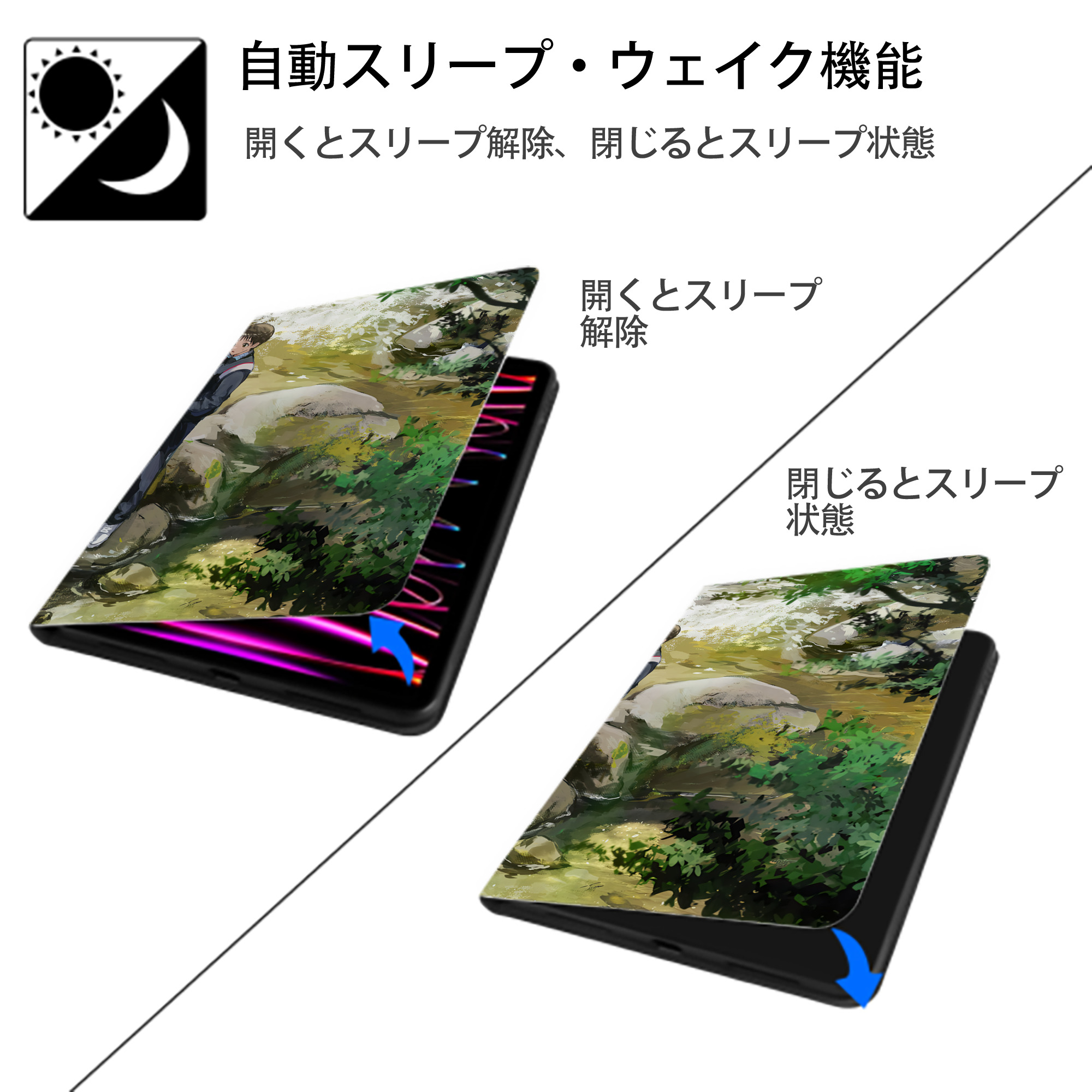 EVA 新世紀エヴァンゲリオン IPadケース ペンホルダー付き ブックスタイルデザイン