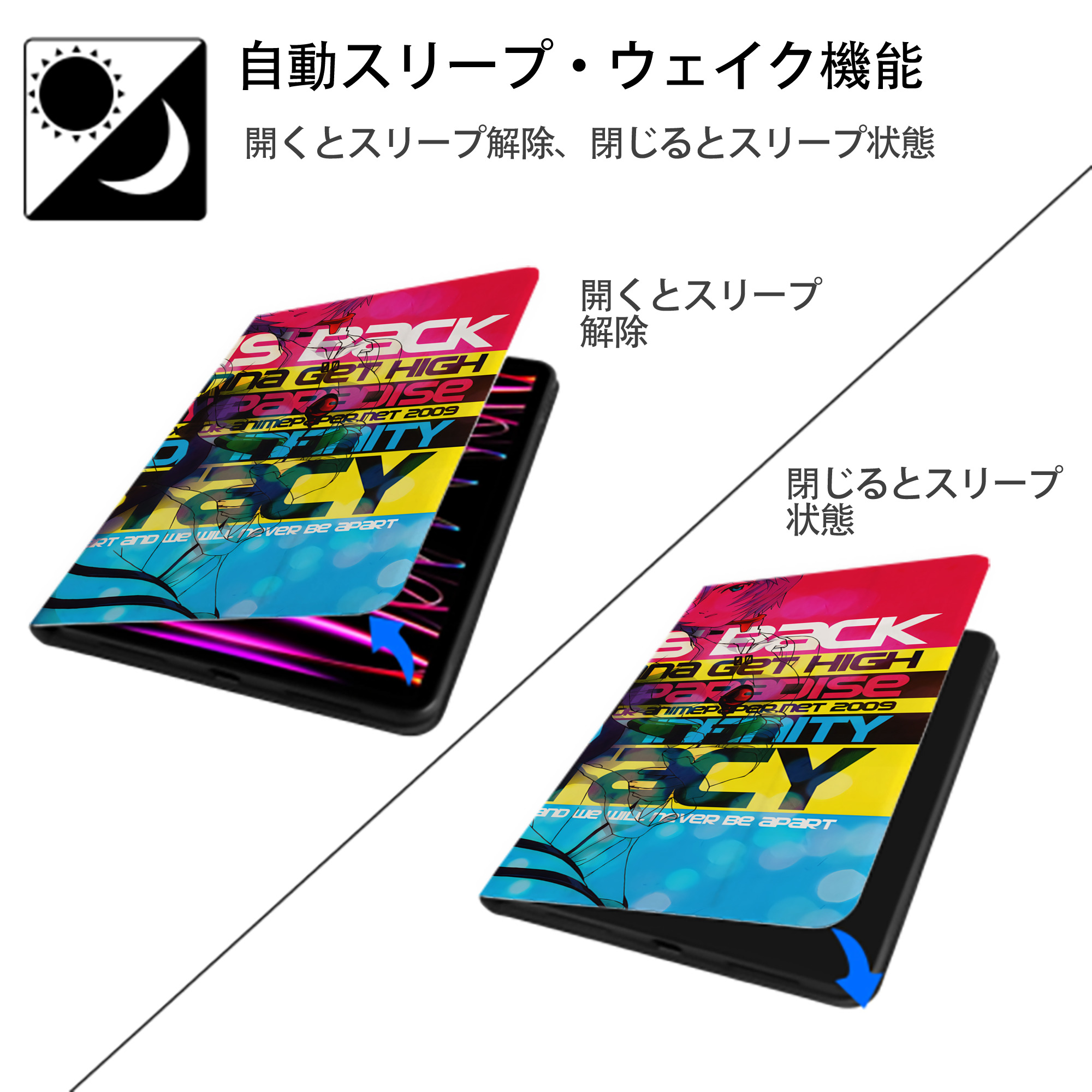 EVA 新世紀エヴァンゲリオン IPadケース ペンホルダー付き ブックスタイルデザイン