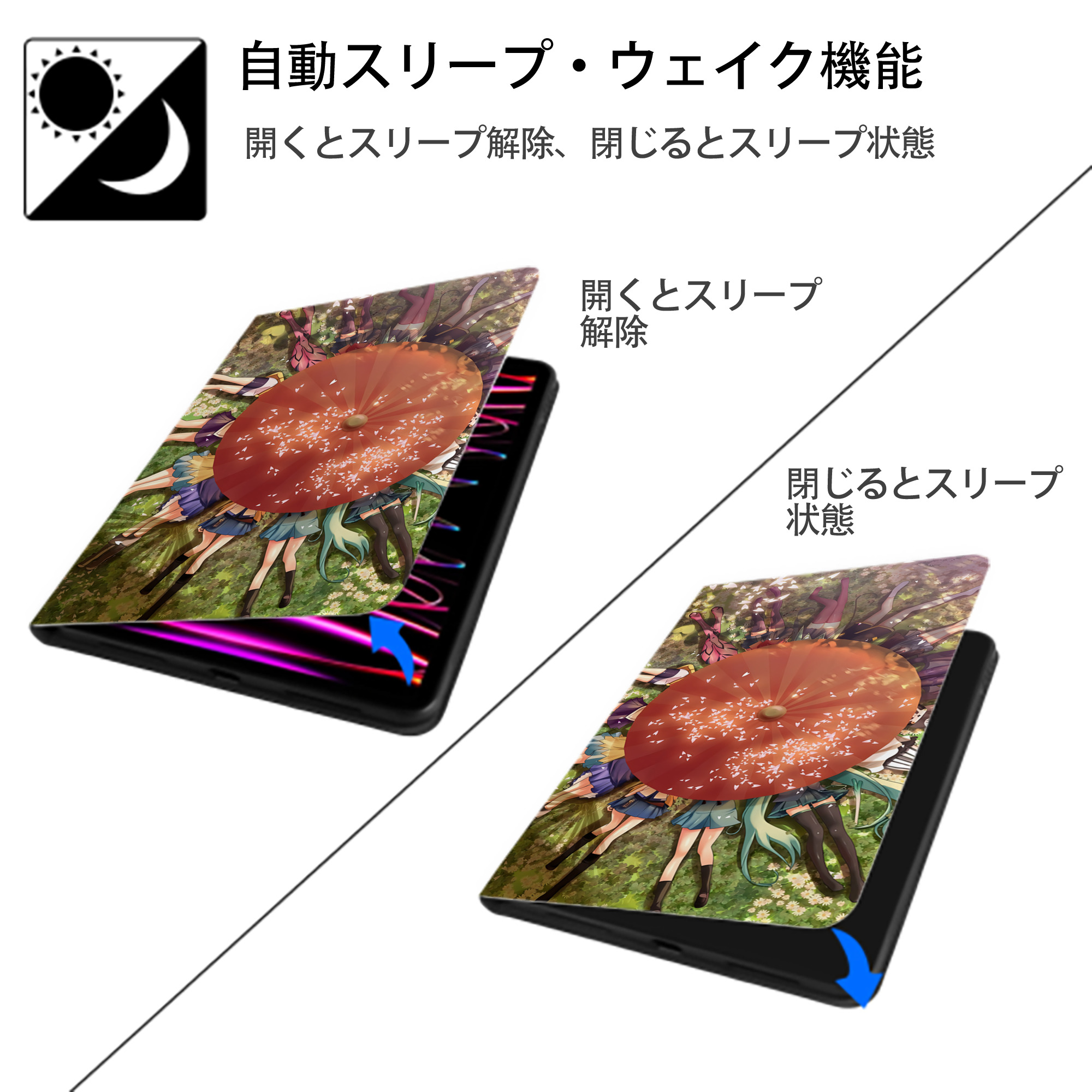 EVA 新世紀エヴァンゲリオン IPadケース ペンホルダー付き ブックスタイルデザイン