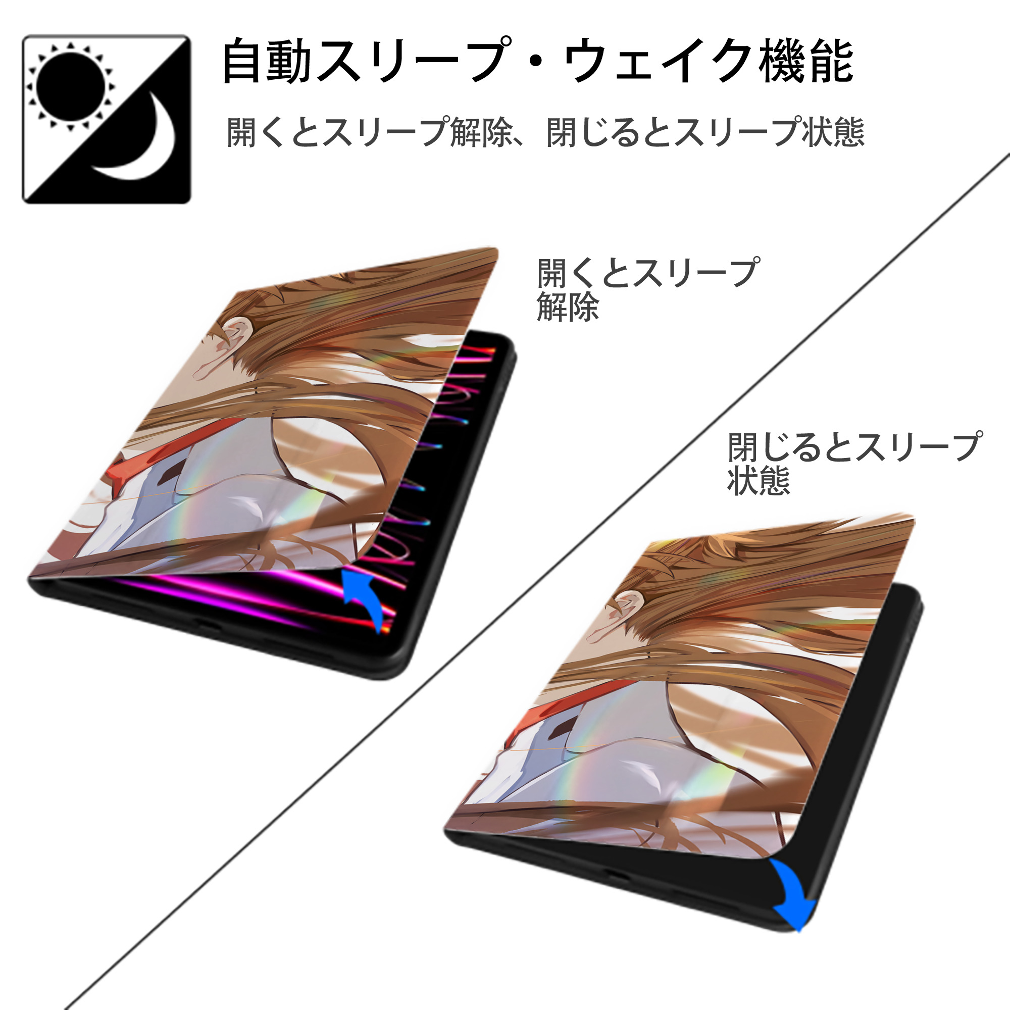 EVA 新世紀エヴァンゲリオン IPadケース ペンホルダー付き ブックスタイルデザイン