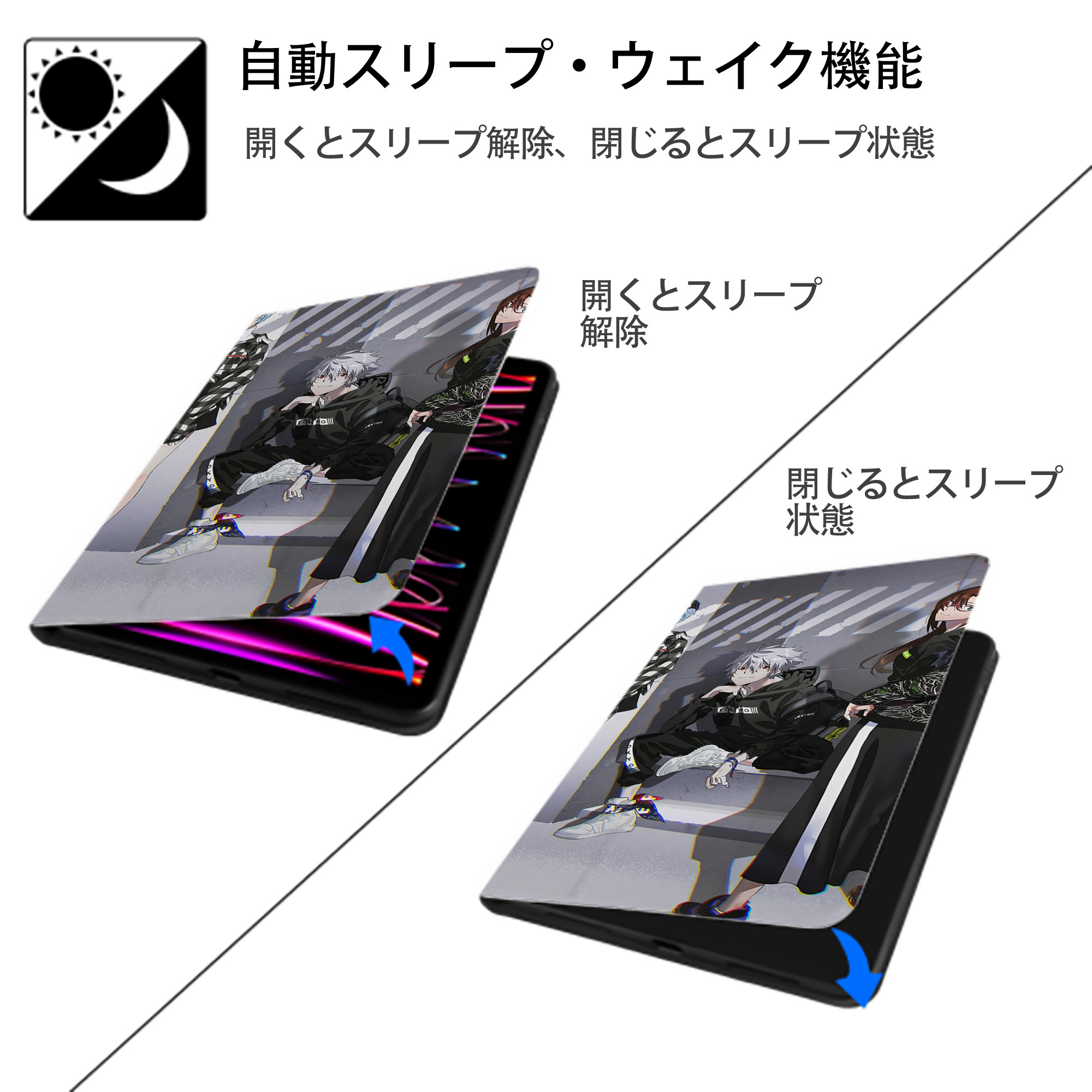 EVA 新世紀エヴァンゲリオン IPadケース ペンホルダー付き ブックスタイルデザイン