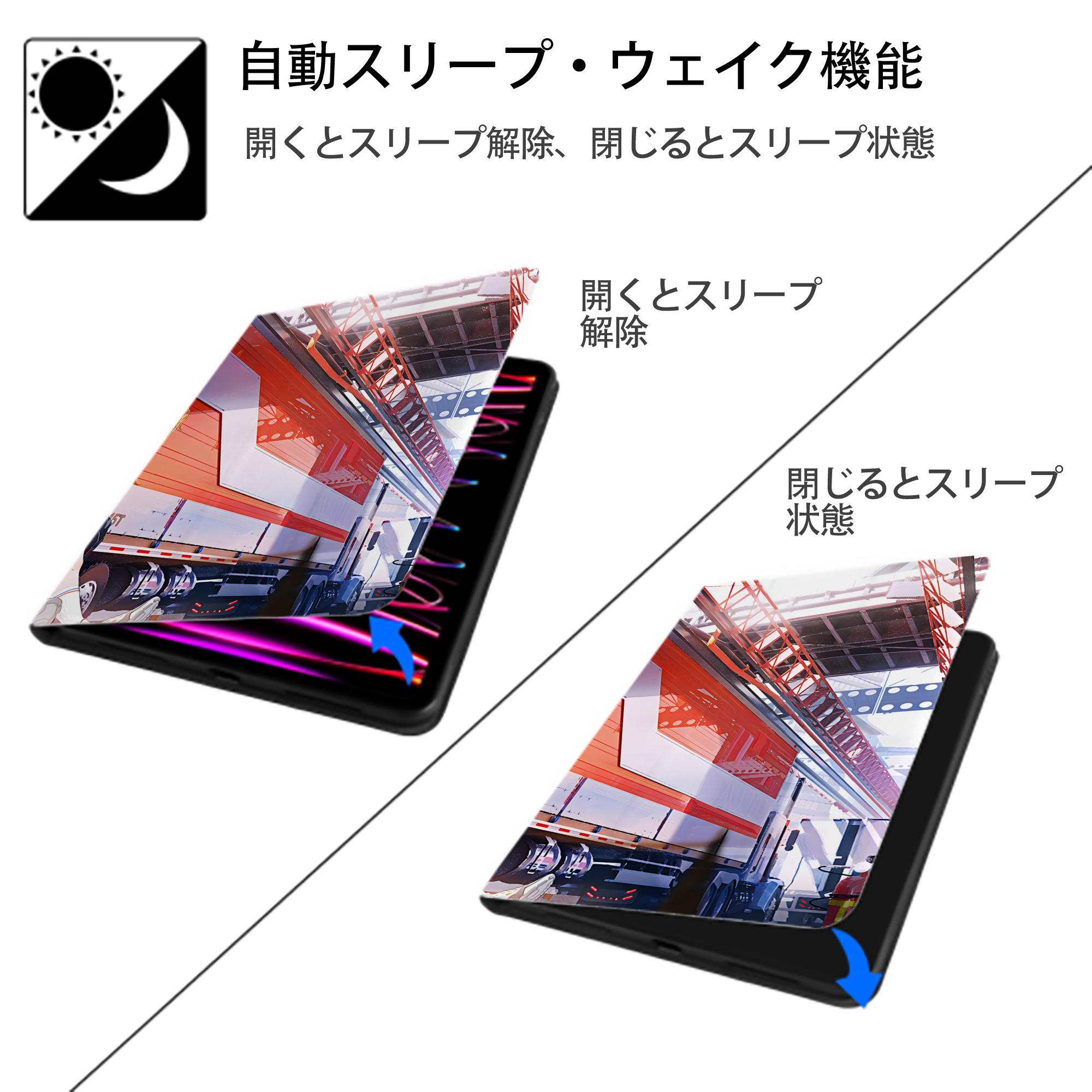 EVA 新世紀エヴァンゲリオン IPadケース ペンホルダー付き ブックスタイルデザイン