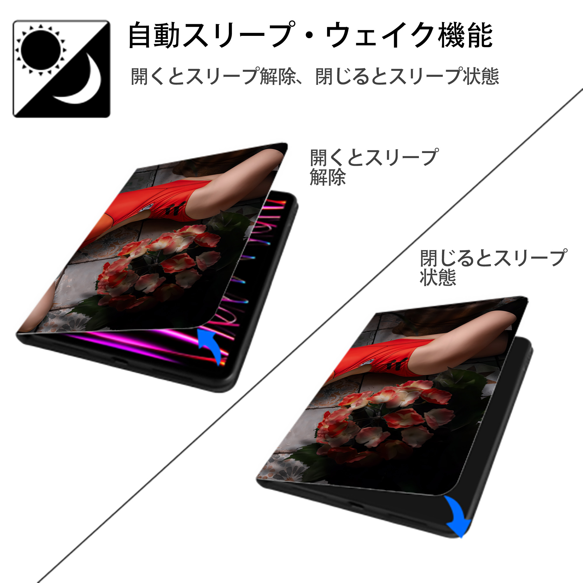 EVA 新世紀エヴァンゲリオン IPadケース ペンホルダー付き ブックスタイルデザイン