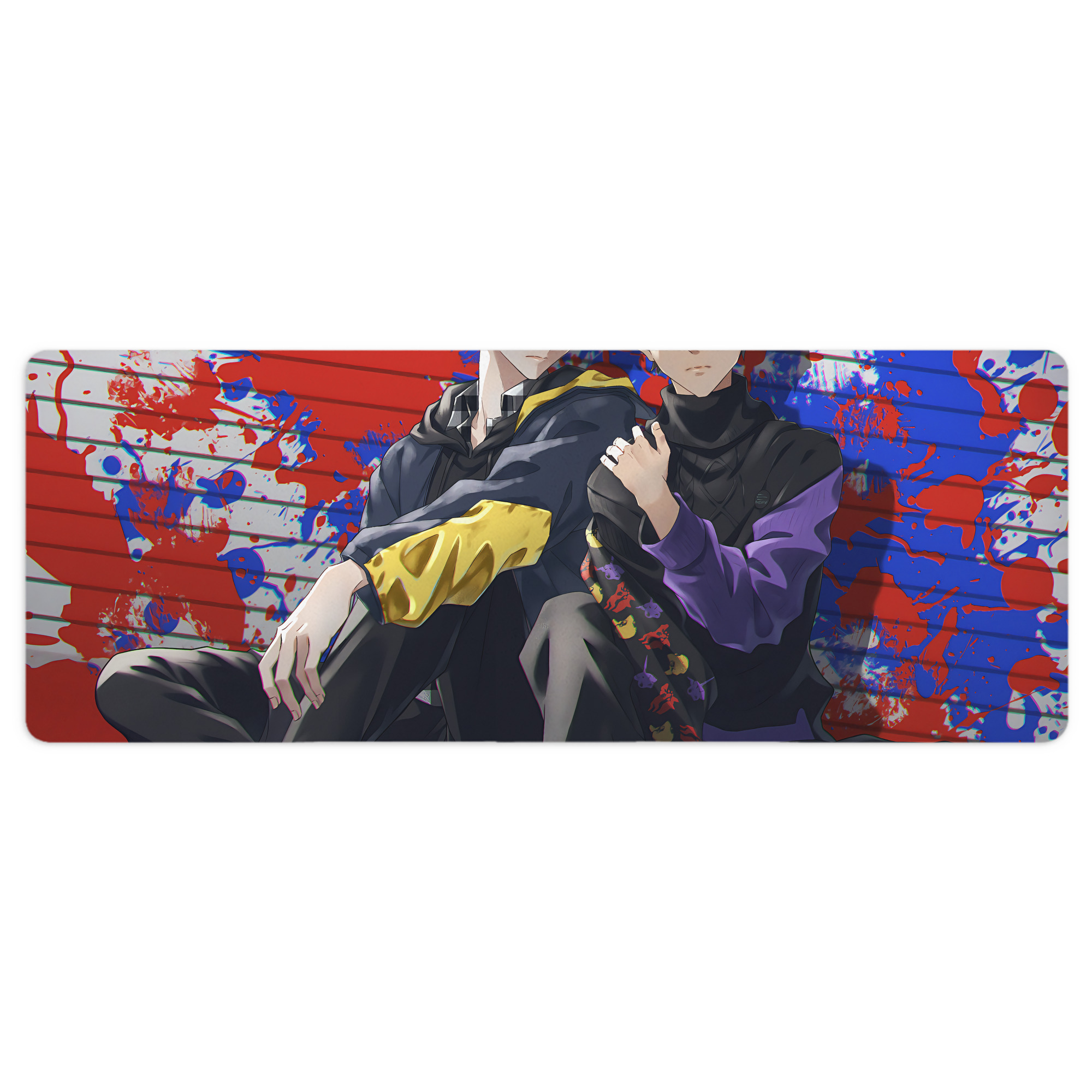（画像用） EVA 新世紀エヴァンゲリオン ステッチ加工 大判デスクマット／滑り止めマウスパッド