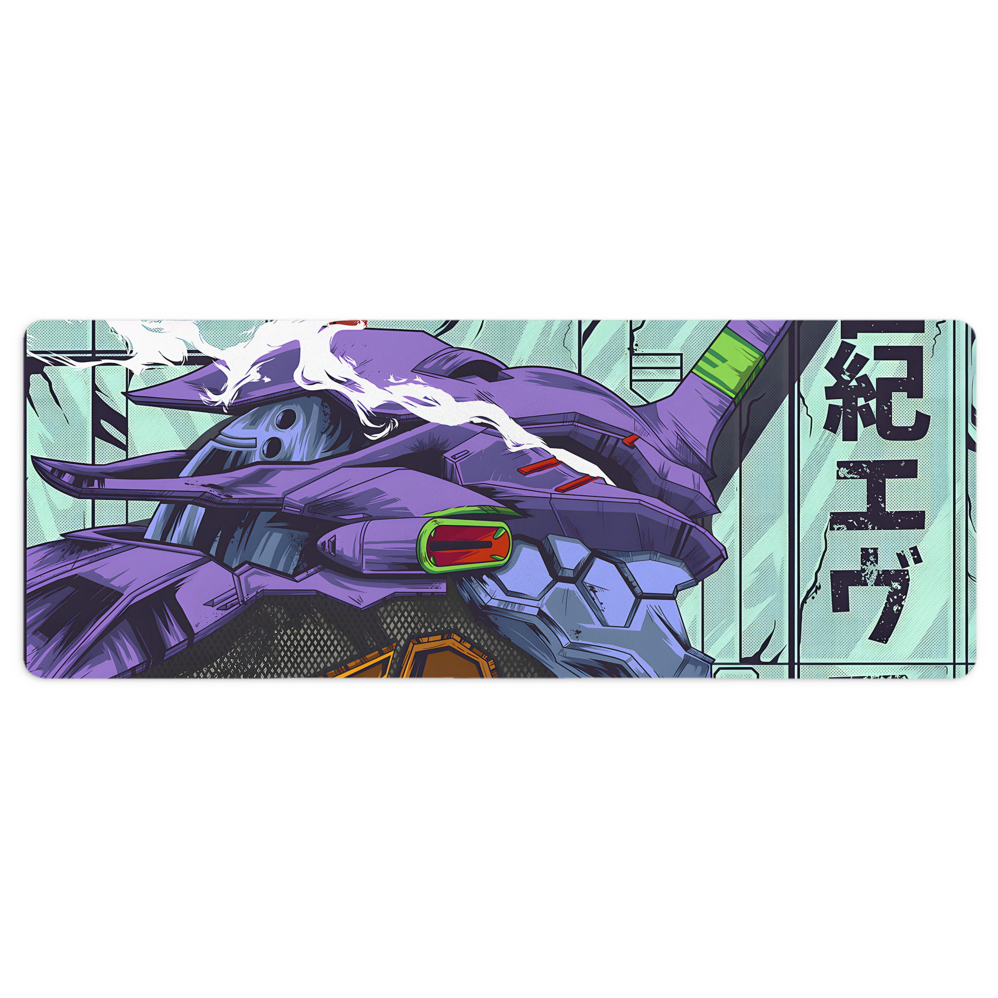 （画像用） EVA 新世紀エヴァンゲリオン ステッチ加工 大判デスクマット／滑り止めマウスパッド