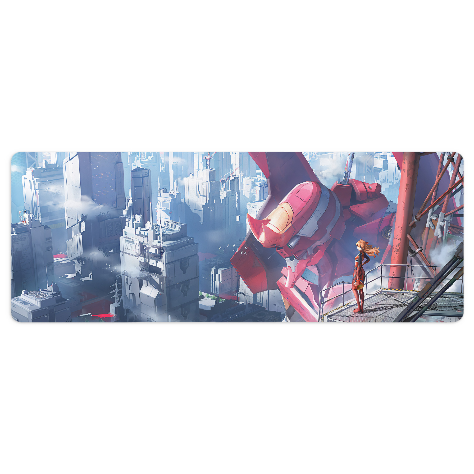 （画像用） EVA 新世紀エヴァンゲリオン ステッチ加工 大判デスクマット／滑り止めマウスパッド