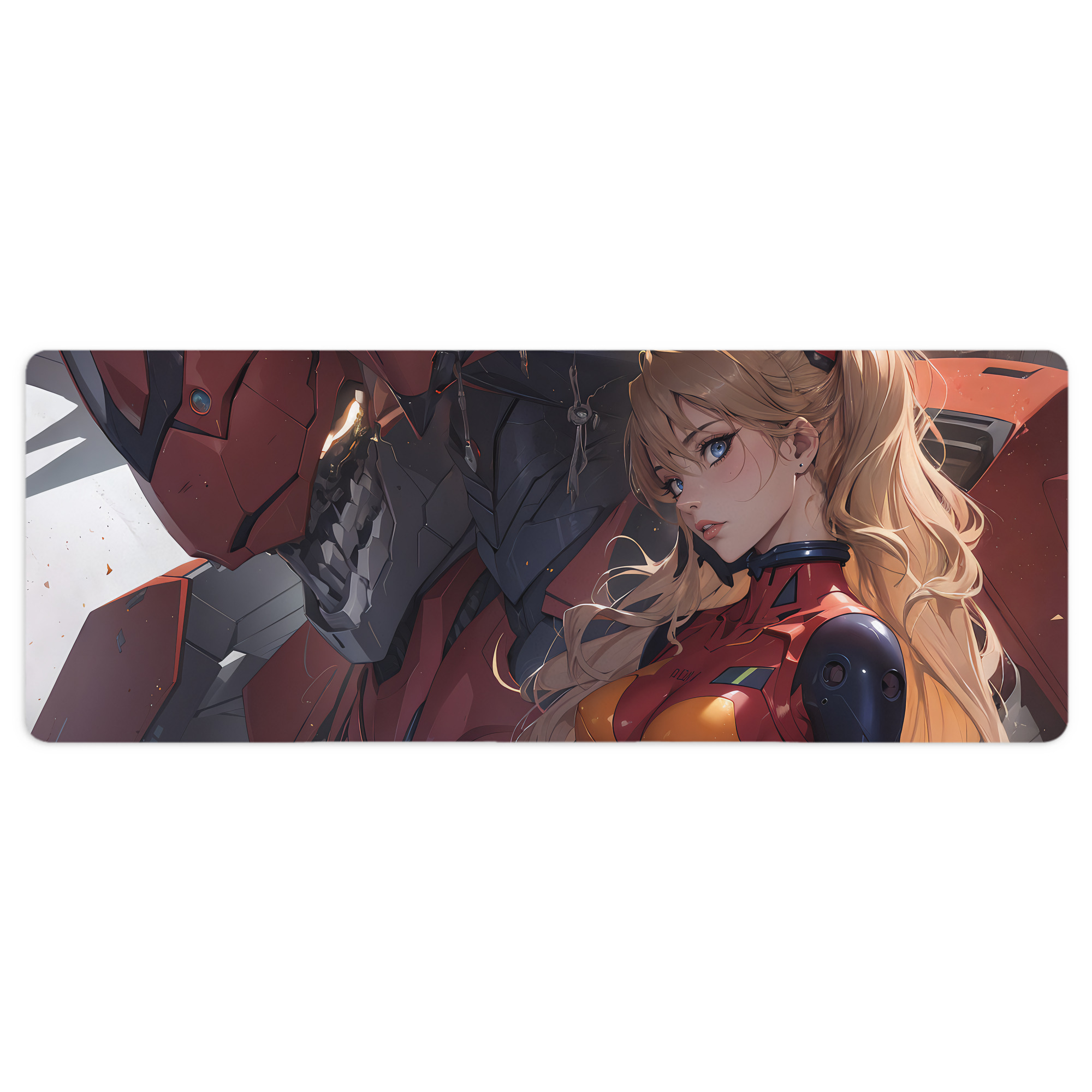 （画像用） EVA 新世紀エヴァンゲリオン ステッチ加工 大判デスクマット／滑り止めマウスパッド