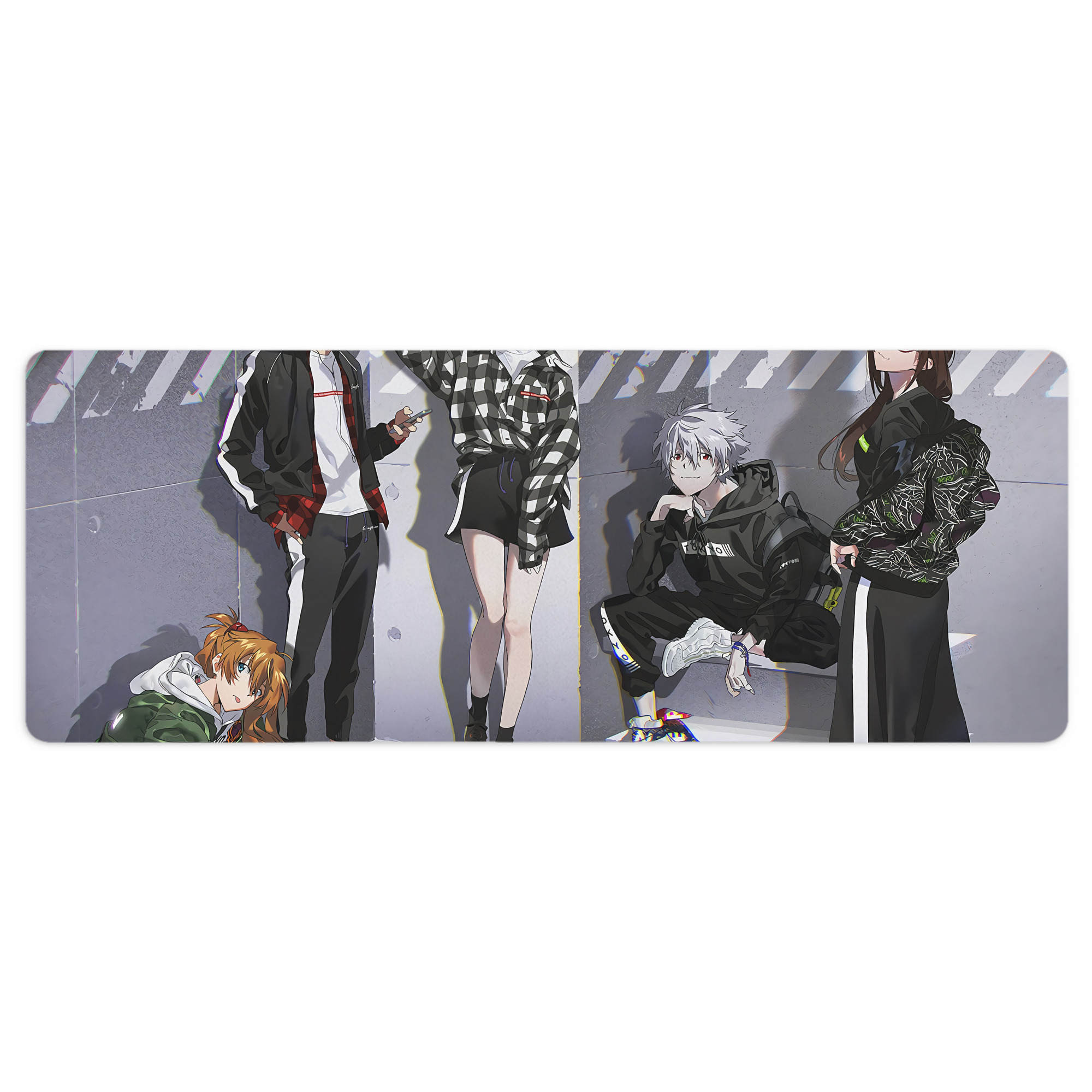 （画像用） EVA 新世紀エヴァンゲリオン ステッチ加工 大判デスクマット／滑り止めマウスパッド