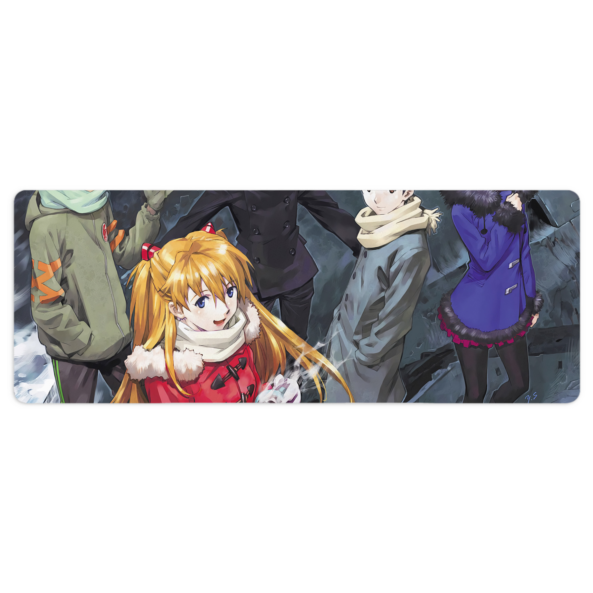 （画像用） EVA 新世紀エヴァンゲリオン ステッチ加工 大判デスクマット／滑り止めマウスパッド