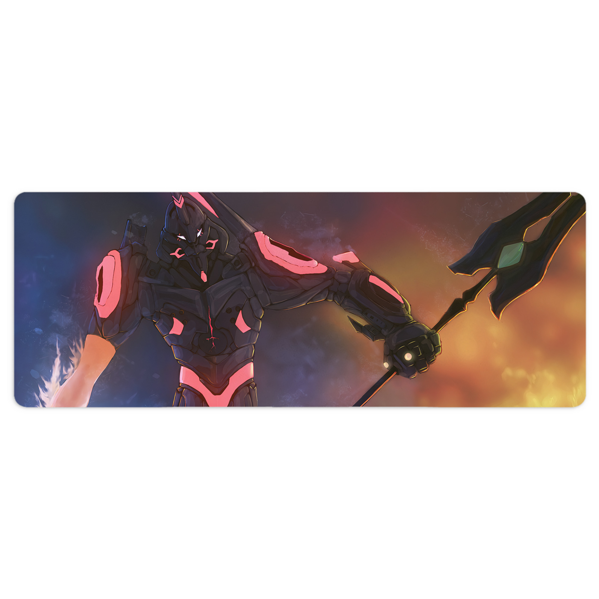 （画像用） EVA 新世紀エヴァンゲリオン ステッチ加工 大判デスクマット／滑り止めマウスパッド