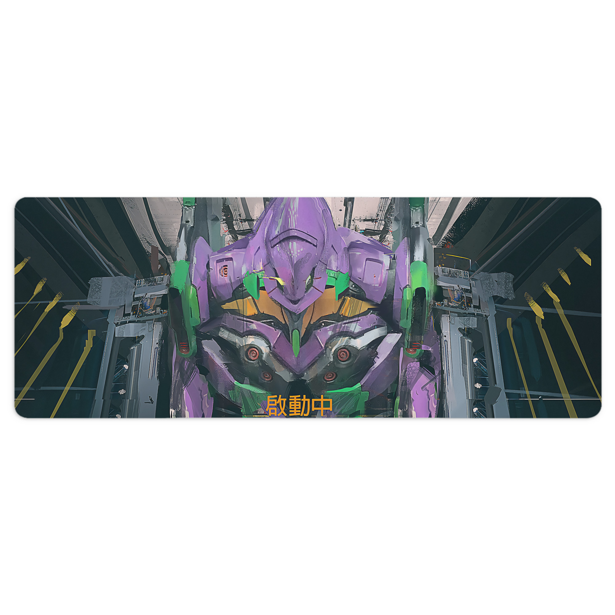 （画像用） EVA 新世紀エヴァンゲリオン ステッチ加工 大判デスクマット／滑り止めマウスパッド