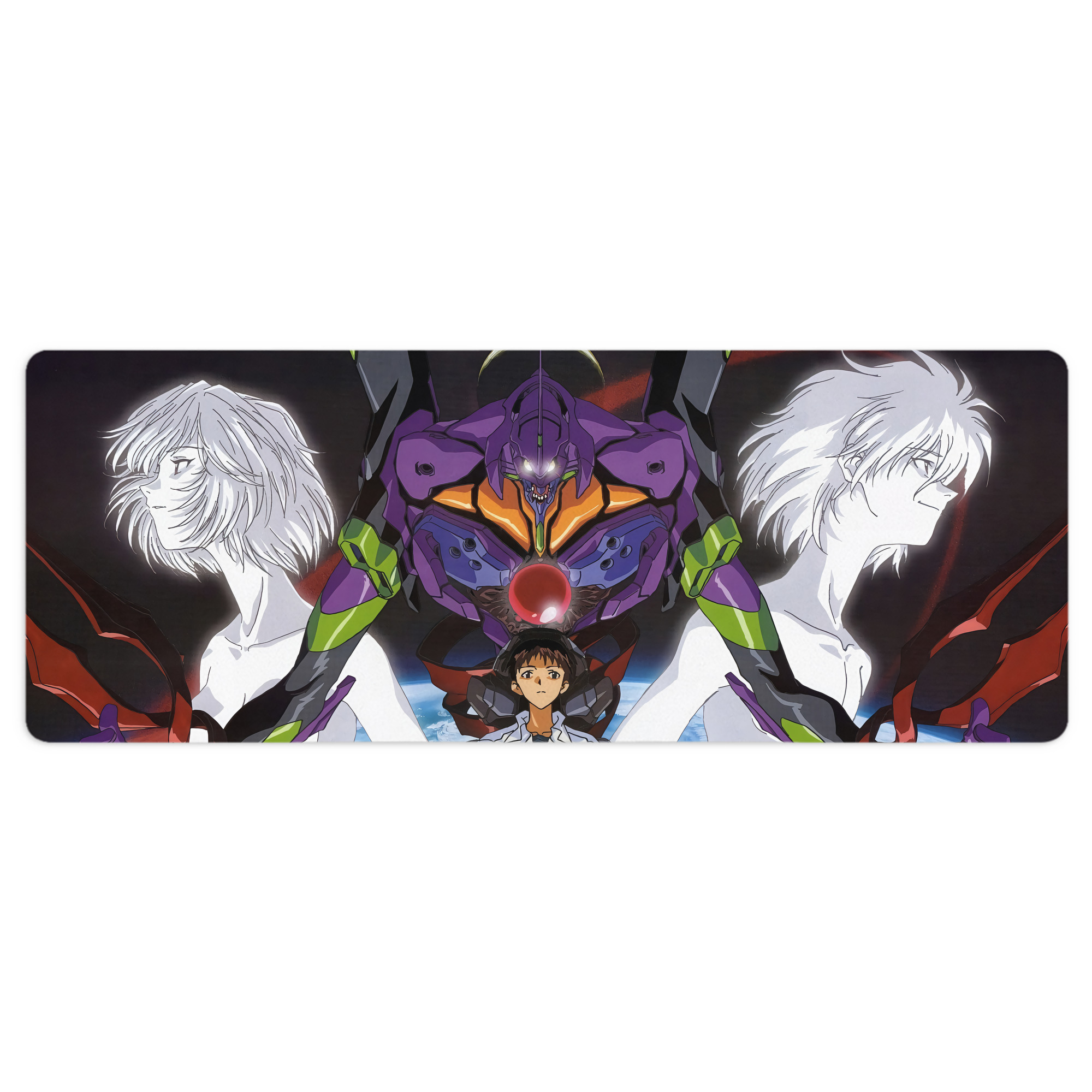 （画像用） EVA 新世紀エヴァンゲリオン ステッチ加工 大判デスクマット／滑り止めマウスパッド