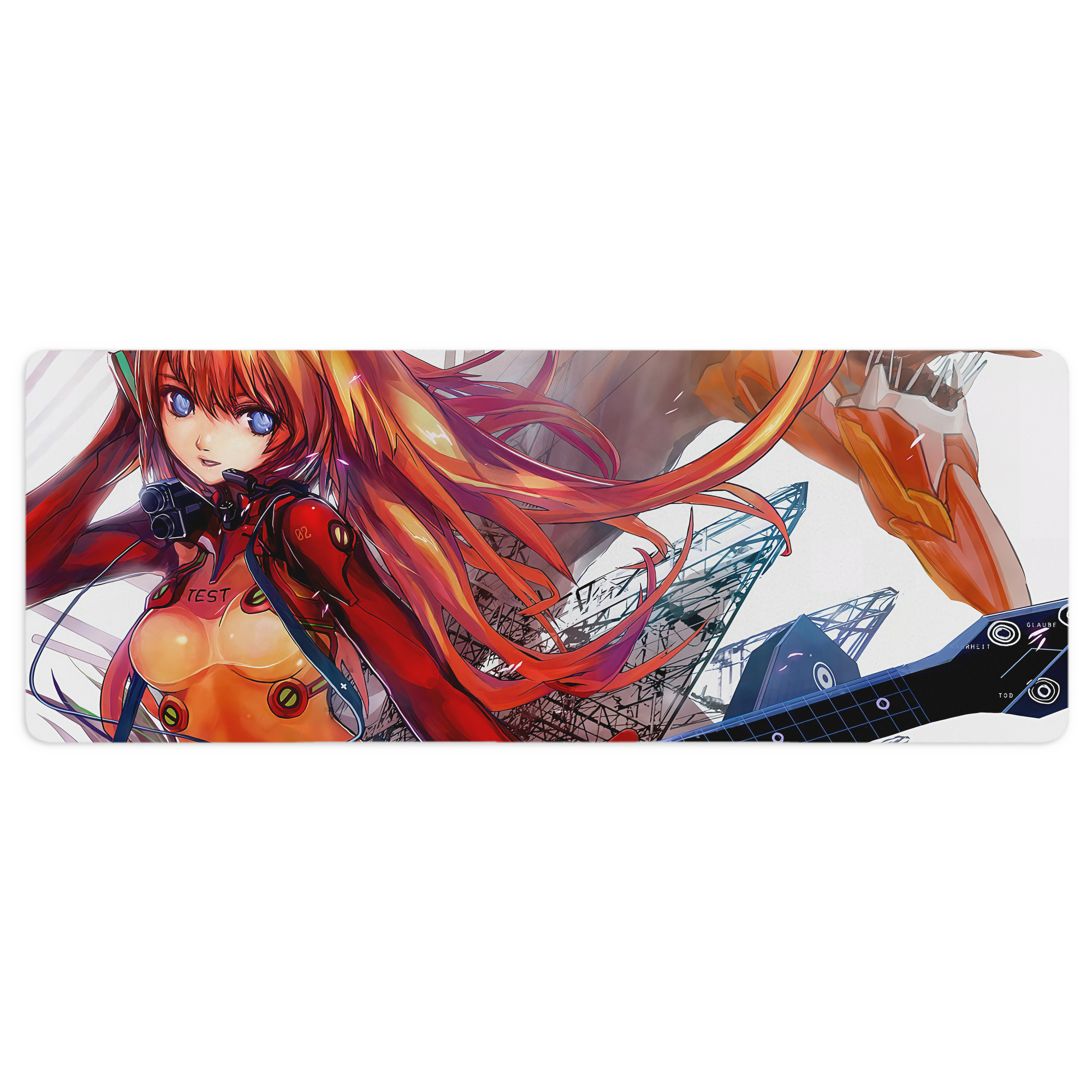 （画像用） EVA 新世紀エヴァンゲリオン ステッチ加工 大判デスクマット／滑り止めマウスパッド