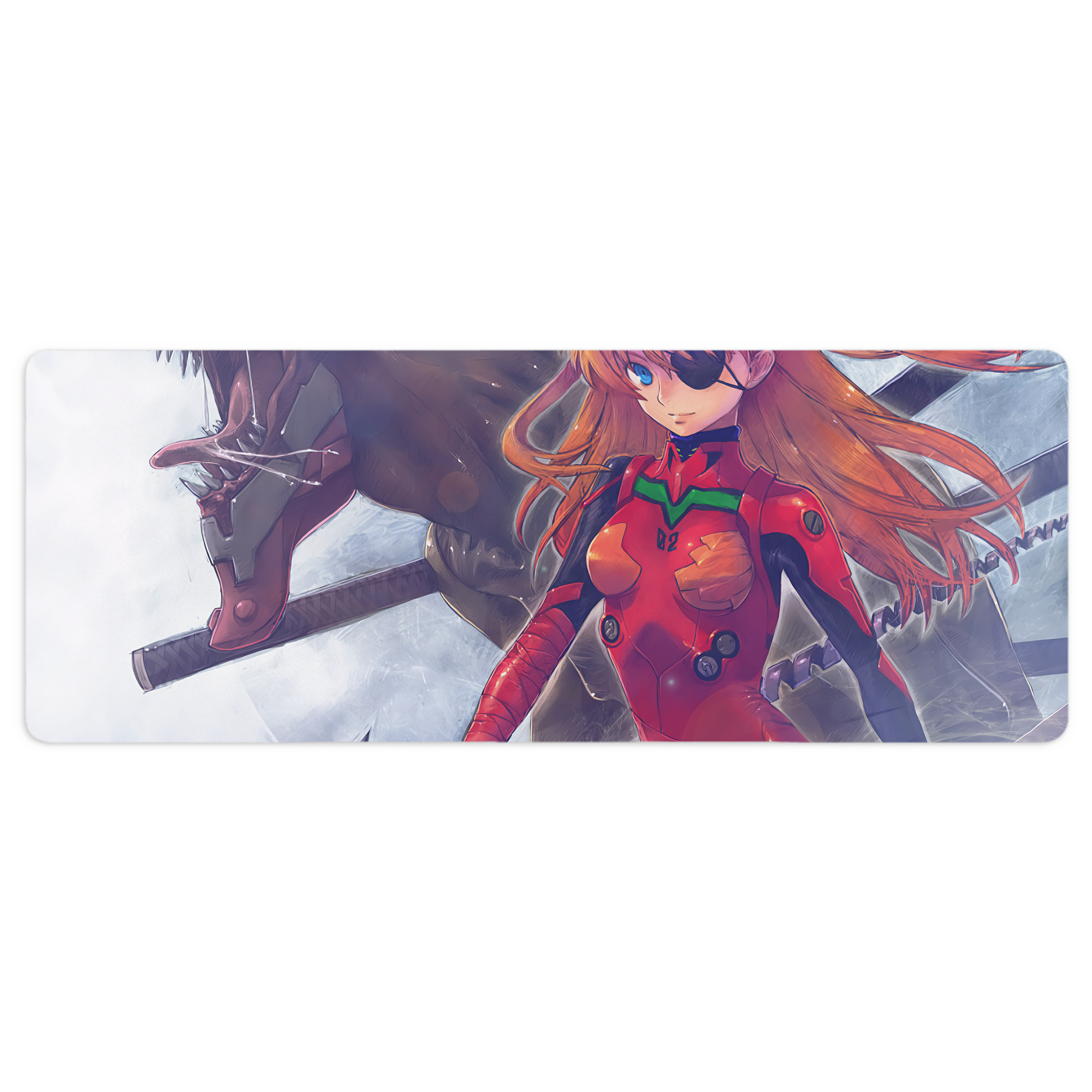 （画像用） EVA 新世紀エヴァンゲリオン ステッチ加工 大判デスクマット／滑り止めマウスパッド