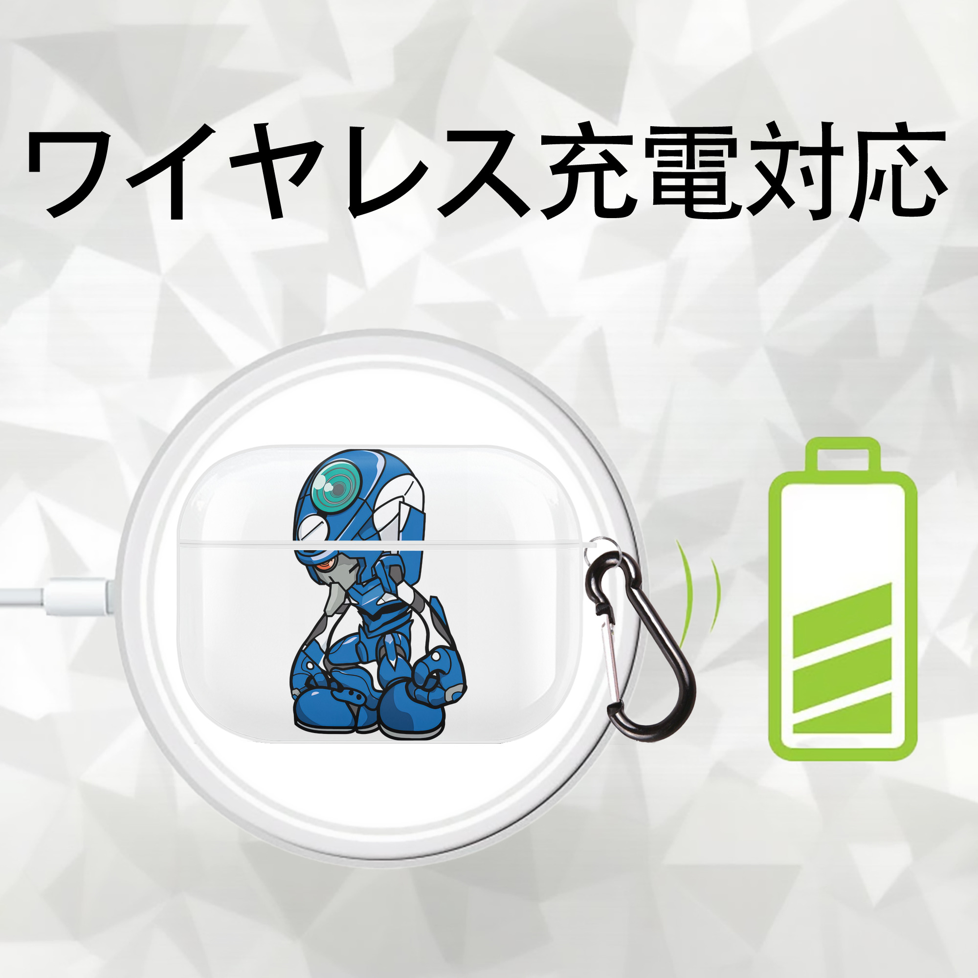EVA 新世紀エヴァンゲリオン 【AirPods Pro用】ハードシェル保護ケース 耐衝撃・防指紋・カラビナ付き商品仕様