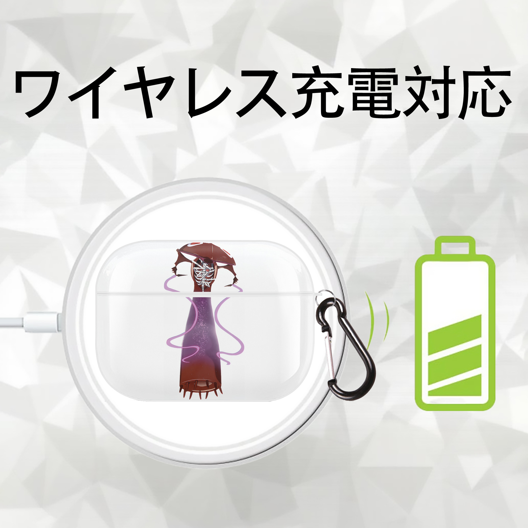 EVA 新世紀エヴァンゲリオン 【AirPods Pro用】ハードシェル保護ケース 耐衝撃・防指紋・カラビナ付き商品仕様
