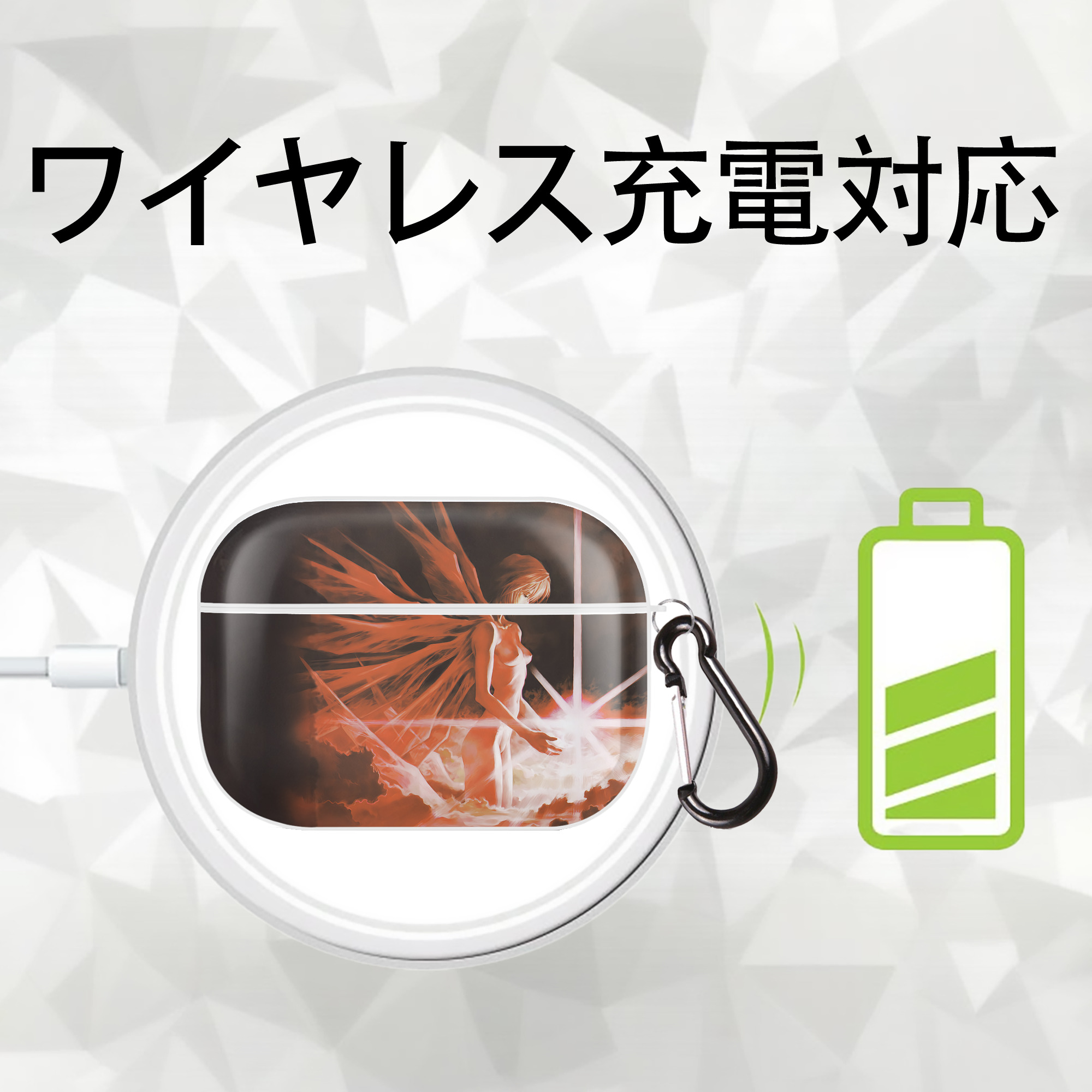 EVA 新世紀エヴァンゲリオン 【AirPods Pro用】ハードシェル保護ケース 耐衝撃・防指紋・カラビナ付き商品仕様