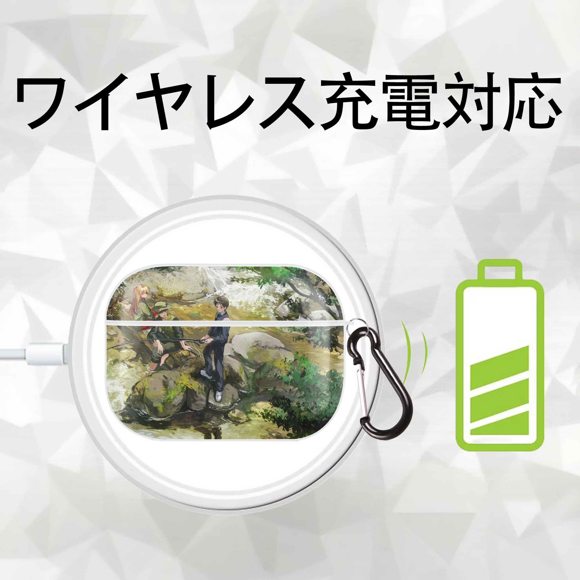 EVA 新世紀エヴァンゲリオン 【AirPods Pro用】ハードシェル保護ケース 耐衝撃・防指紋・カラビナ付き商品仕様