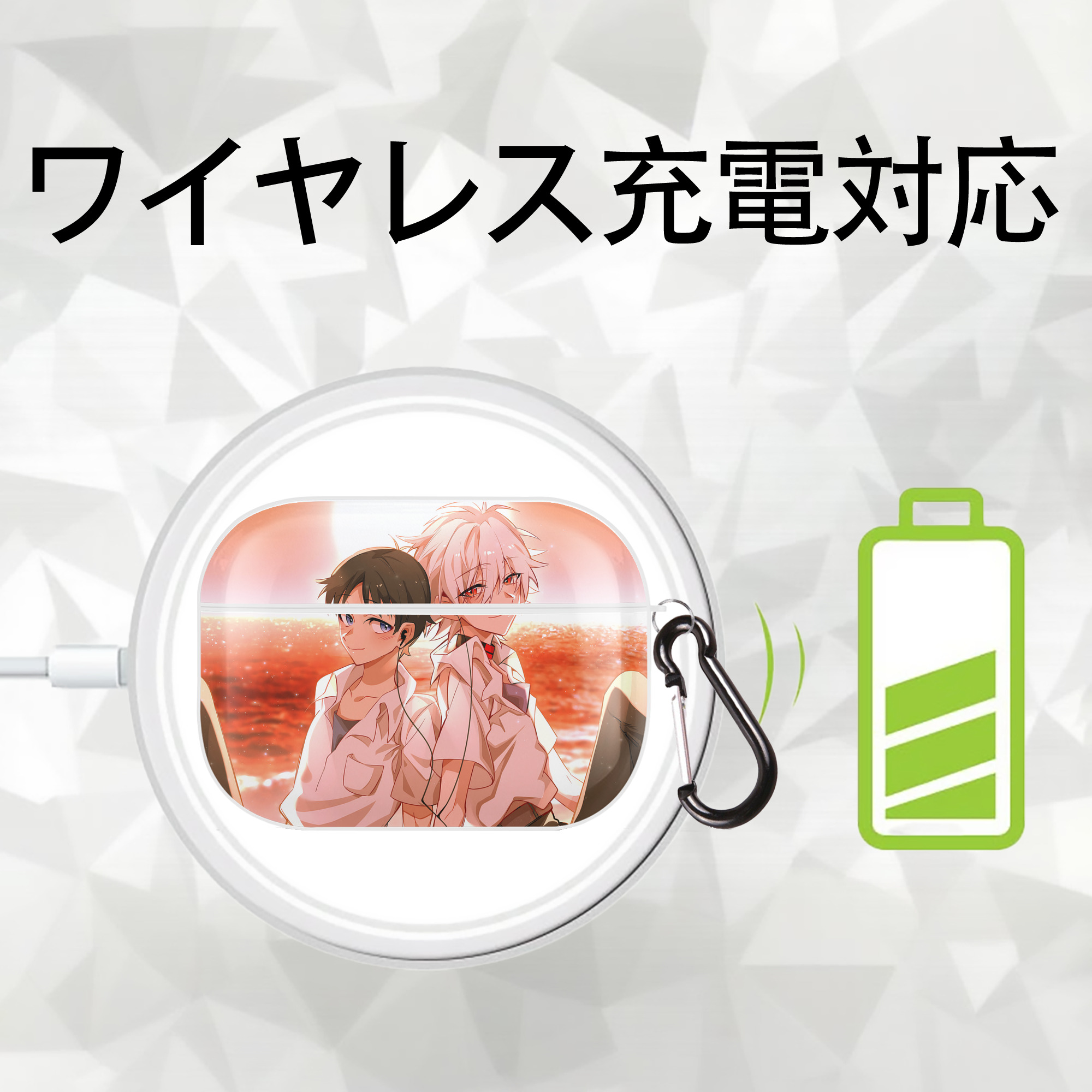 EVA 新世紀エヴァンゲリオン 【AirPods Pro用】ハードシェル保護ケース 耐衝撃・防指紋・カラビナ付き商品仕様