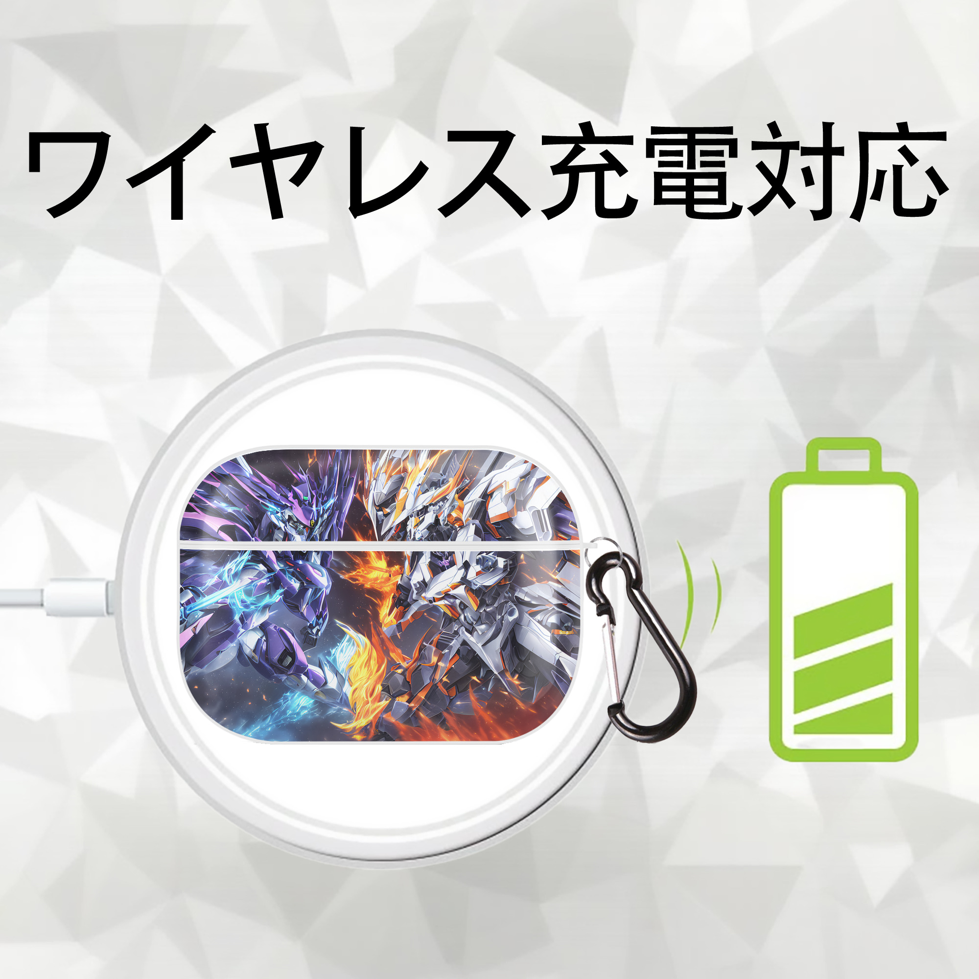 EVA 新世紀エヴァンゲリオン 【AirPods Pro用】ハードシェル保護ケース 耐衝撃・防指紋・カラビナ付き商品仕様