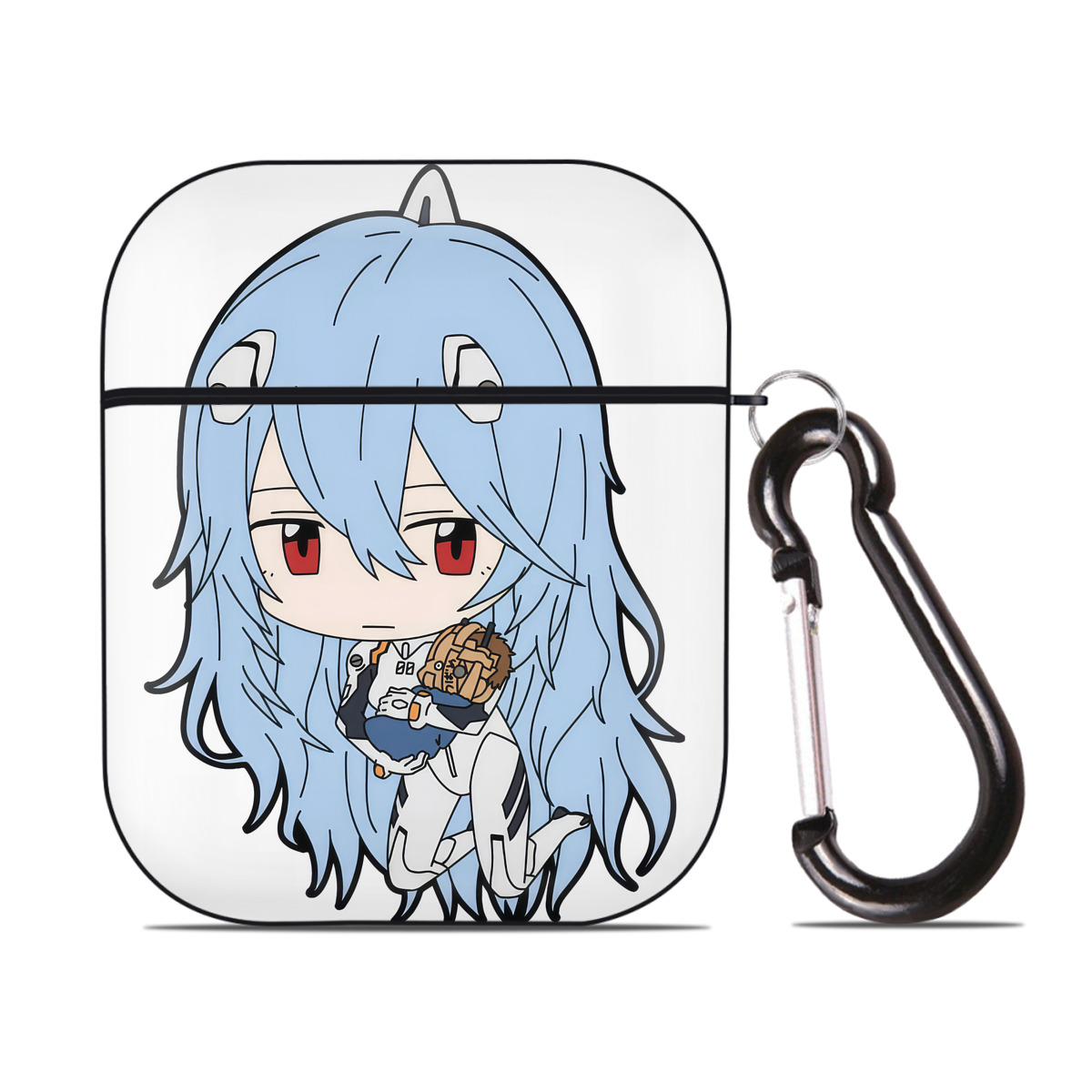 （画像用） EVA 新世紀エヴァンゲリオン AirPods 第2世代保護ケース ハードシェル ブラック 耐衝撃・防指紋・カラビナ付き