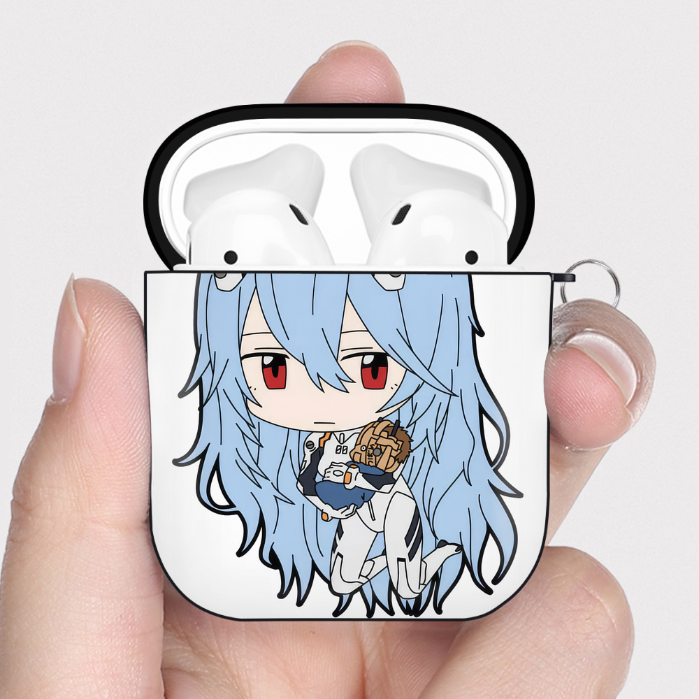 （画像用） EVA 新世紀エヴァンゲリオン AirPods 第2世代保護ケース ハードシェル ブラック 耐衝撃・防指紋・カラビナ付き
