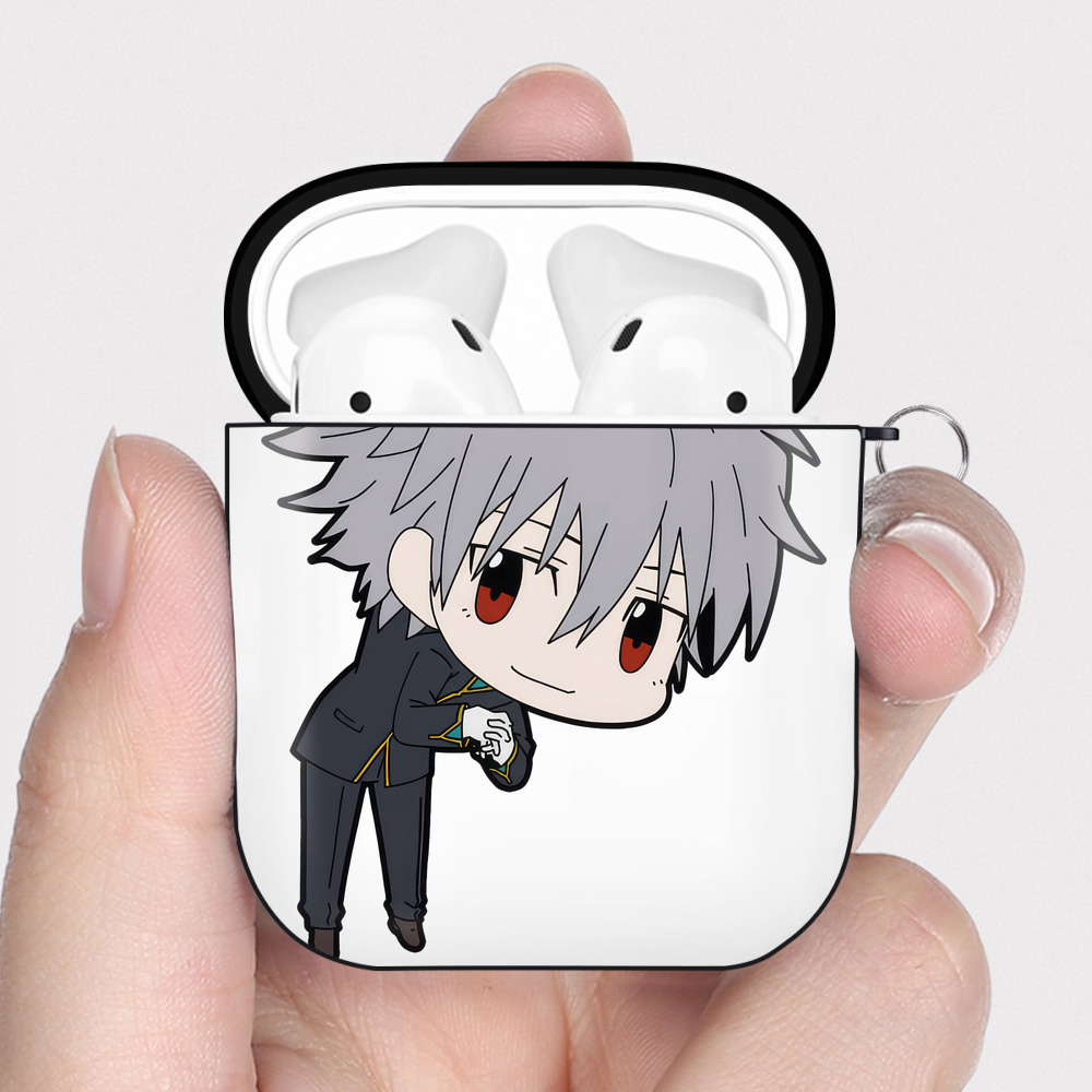（画像用） EVA 新世紀エヴァンゲリオン AirPods 第2世代保護ケース ハードシェル ブラック 耐衝撃・防指紋・カラビナ付き