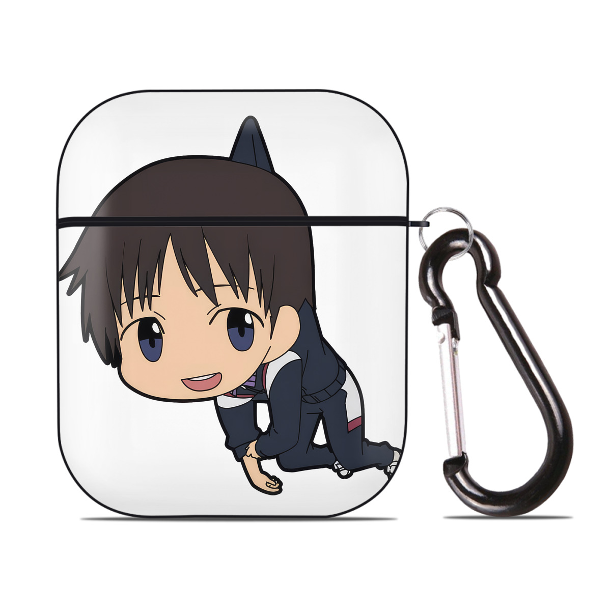 （画像用） EVA 新世紀エヴァンゲリオン AirPods 第2世代保護ケース ハードシェル ブラック 耐衝撃・防指紋・カラビナ付き