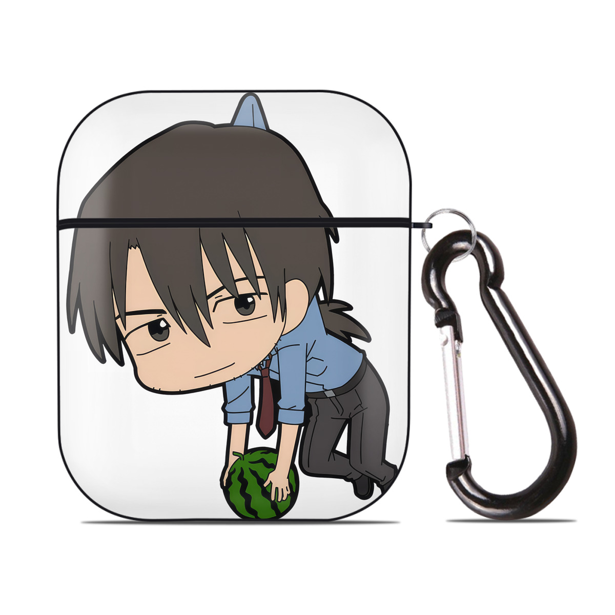 （画像用） EVA 新世紀エヴァンゲリオン AirPods 第2世代保護ケース ハードシェル ブラック 耐衝撃・防指紋・カラビナ付き