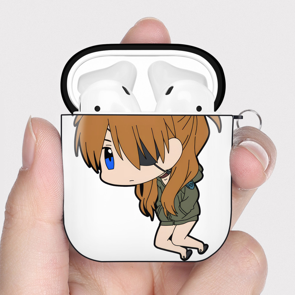（画像用） EVA 新世紀エヴァンゲリオン AirPods 第2世代保護ケース ハードシェル ブラック 耐衝撃・防指紋・カラビナ付き