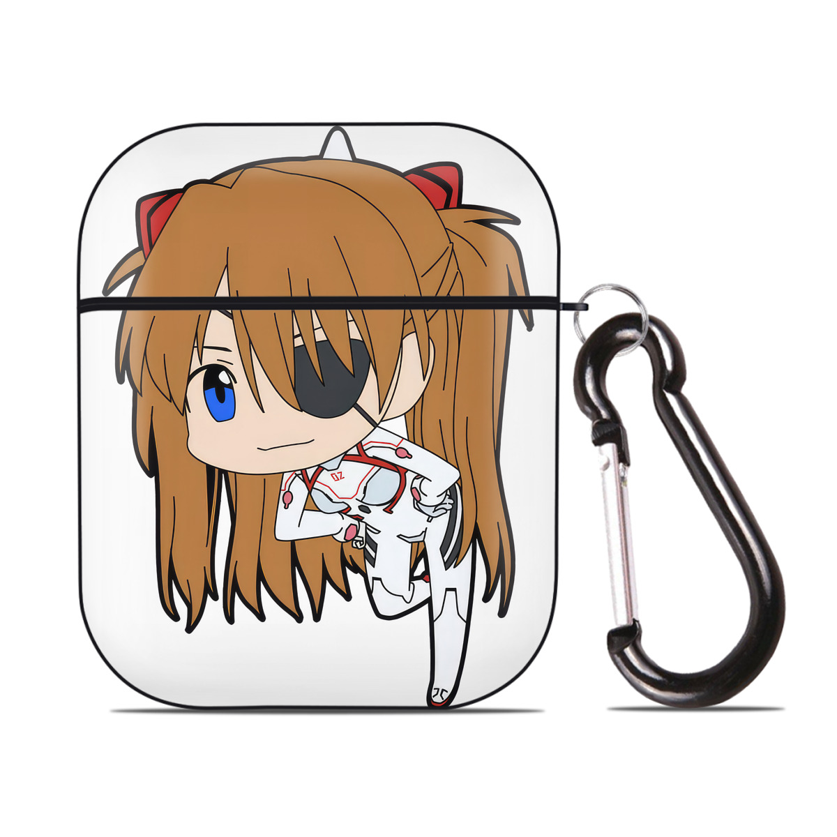 （画像用） EVA 新世紀エヴァンゲリオン AirPods 第2世代保護ケース ハードシェル ブラック 耐衝撃・防指紋・カラビナ付き