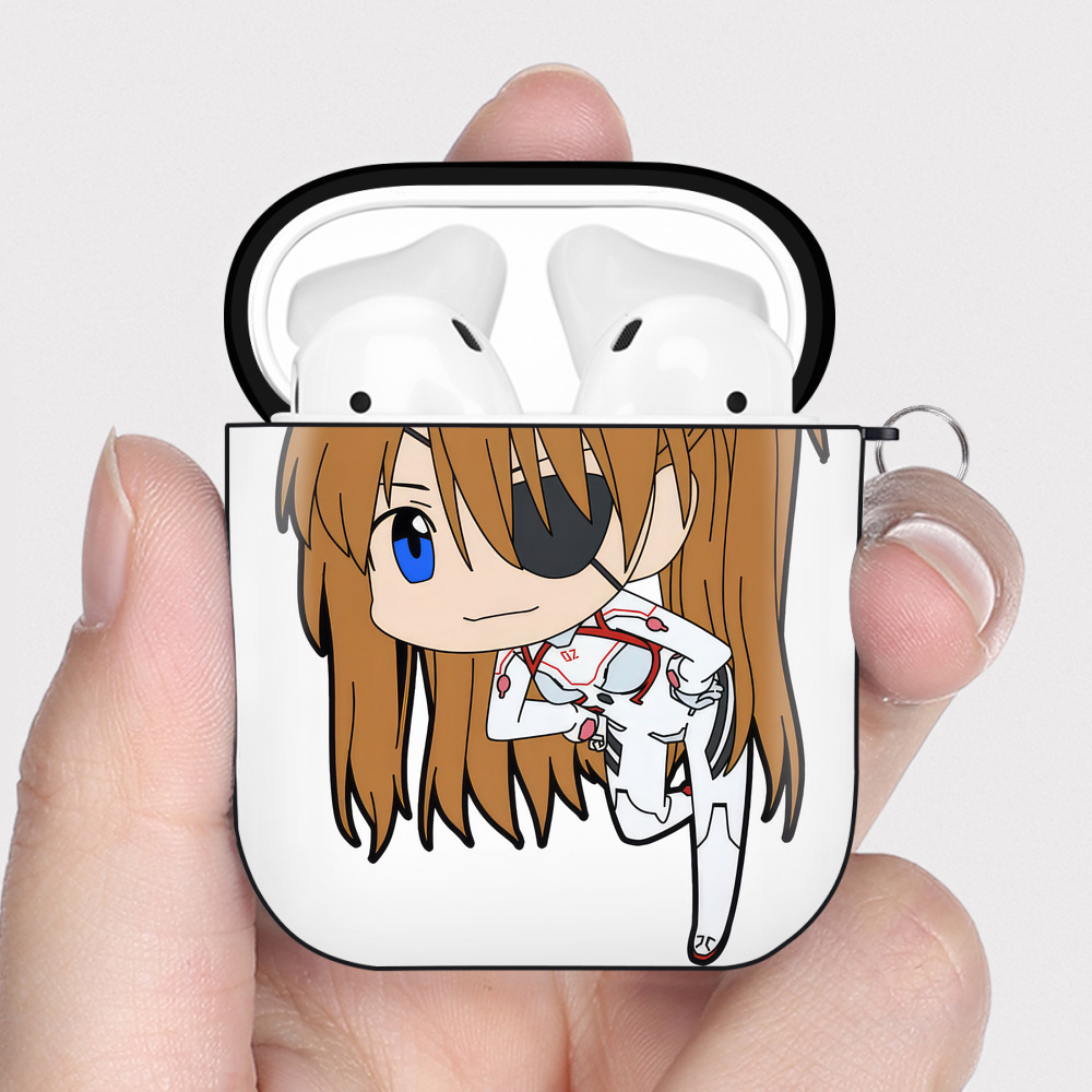 （画像用） EVA 新世紀エヴァンゲリオン AirPods 第2世代保護ケース ハードシェル ブラック 耐衝撃・防指紋・カラビナ付き