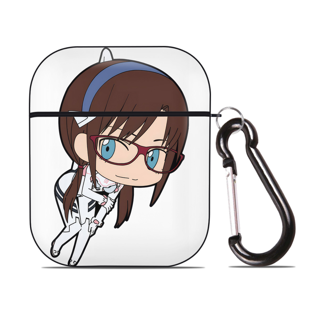 （画像用） EVA 新世紀エヴァンゲリオン AirPods 第2世代保護ケース ハードシェル ブラック 耐衝撃・防指紋・カラビナ付き