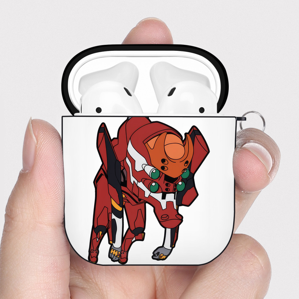 （画像用） EVA 新世紀エヴァンゲリオン AirPods 第2世代保護ケース ハードシェル ブラック 耐衝撃・防指紋・カラビナ付き