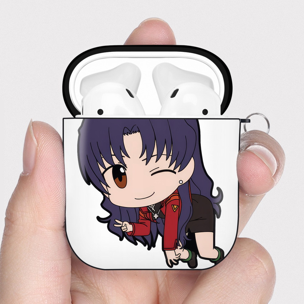 （画像用） EVA 新世紀エヴァンゲリオン AirPods 第2世代保護ケース ハードシェル ブラック 耐衝撃・防指紋・カラビナ付き