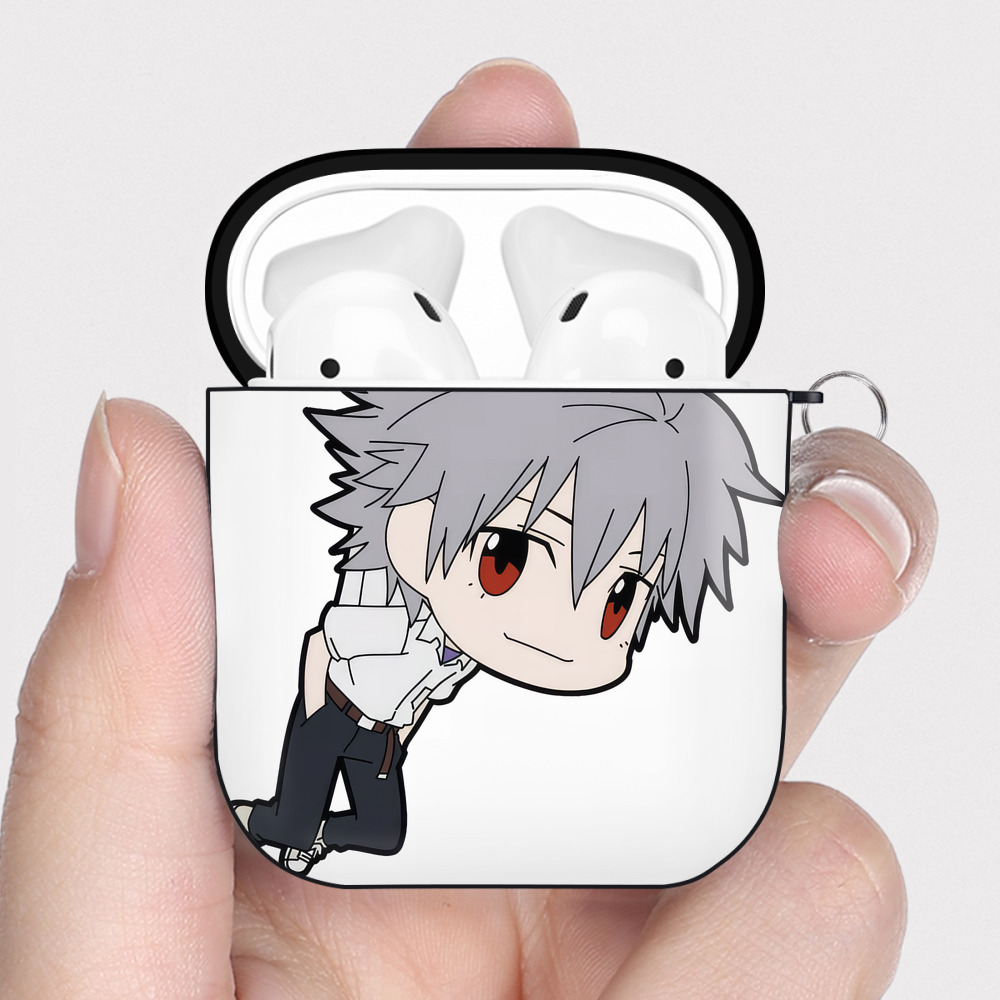 （画像用） EVA 新世紀エヴァンゲリオン AirPods 第2世代保護ケース ハードシェル ブラック 耐衝撃・防指紋・カラビナ付き