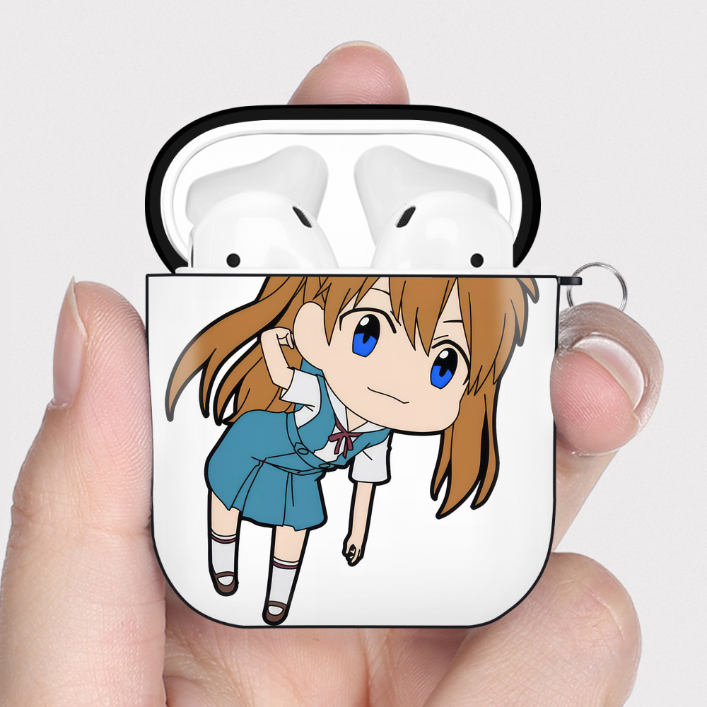 （画像用） EVA 新世紀エヴァンゲリオン AirPods 第2世代保護ケース ハードシェル ブラック 耐衝撃・防指紋・カラビナ付き