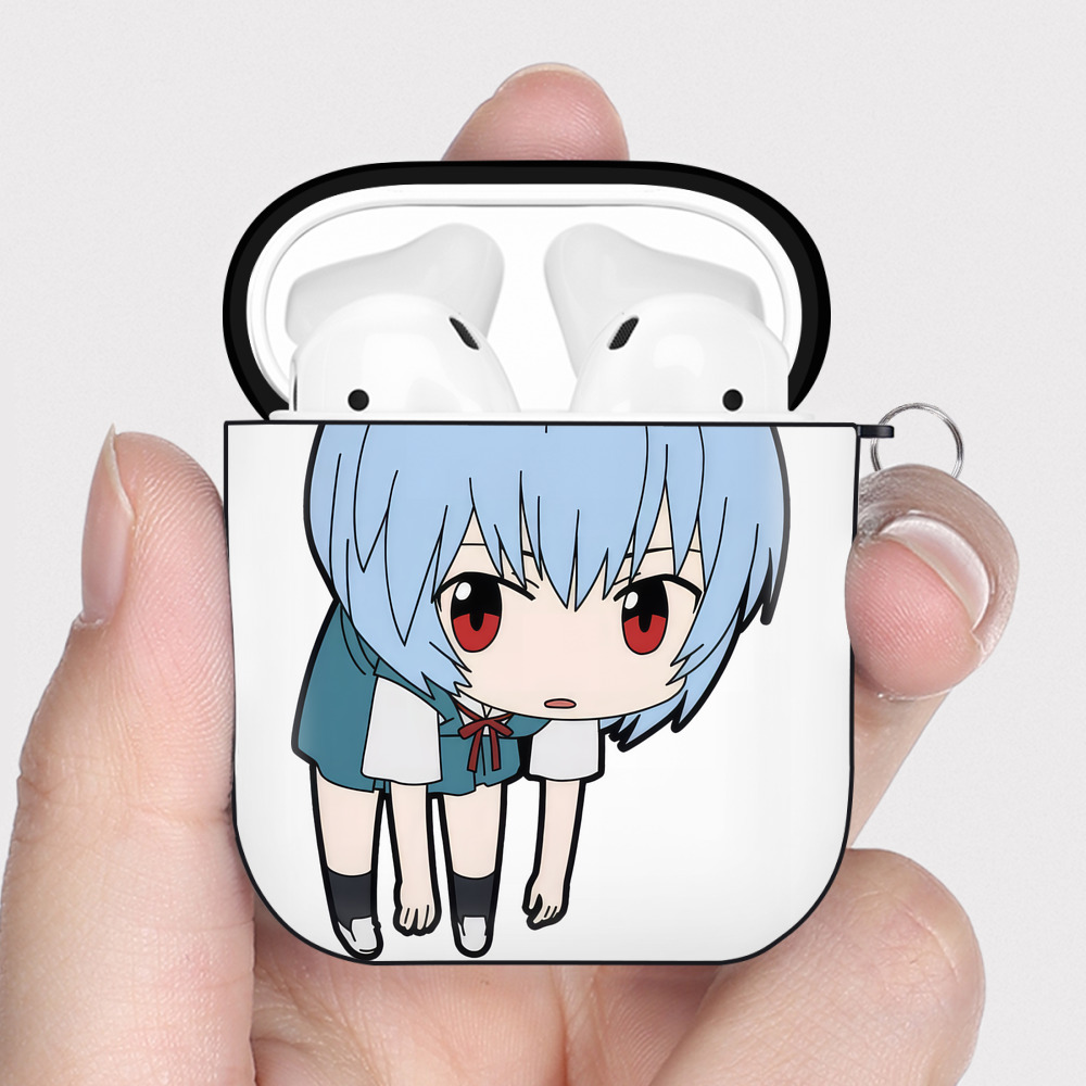 （画像用） EVA 新世紀エヴァンゲリオン AirPods 第2世代保護ケース ハードシェル ブラック 耐衝撃・防指紋・カラビナ付き