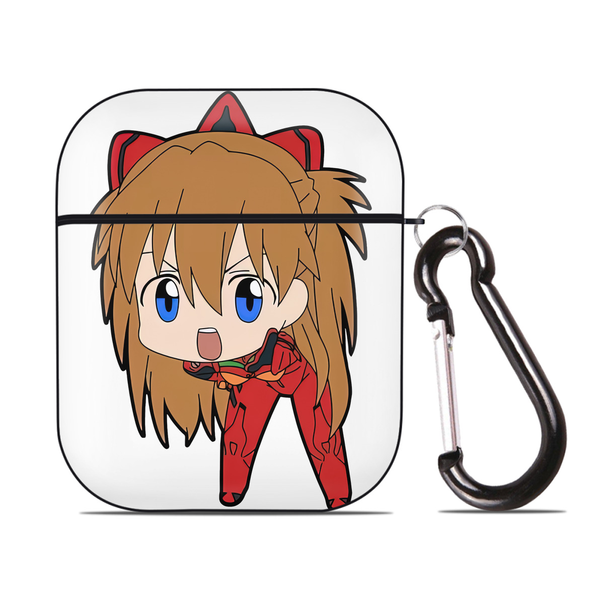 （画像用） EVA 新世紀エヴァンゲリオン AirPods 第2世代保護ケース ハードシェル ブラック 耐衝撃・防指紋・カラビナ付き