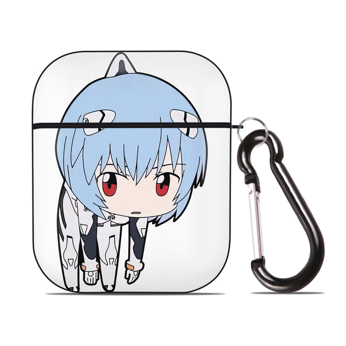 （画像用） EVA 新世紀エヴァンゲリオン AirPods 第2世代保護ケース ハードシェル ブラック 耐衝撃・防指紋・カラビナ付き